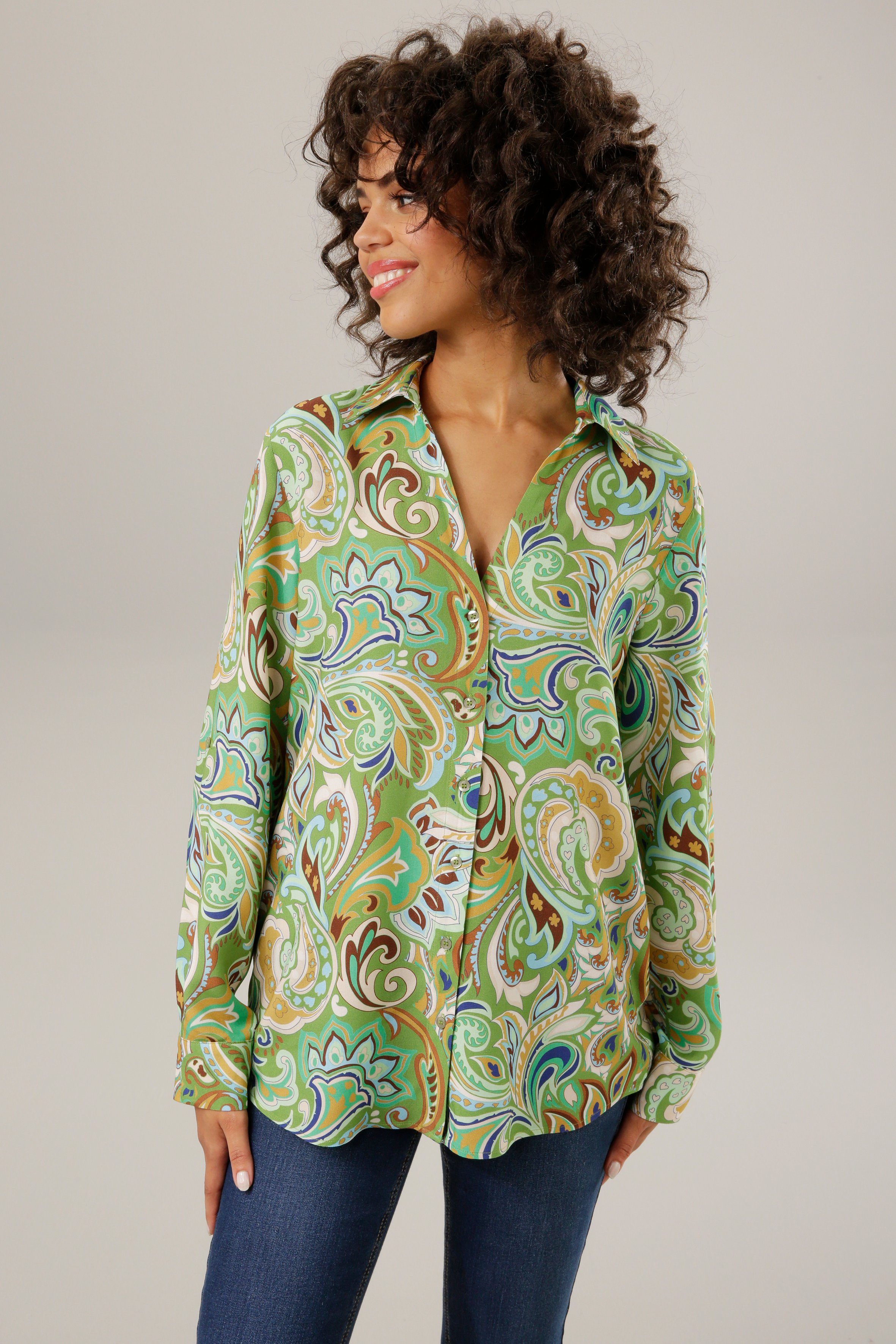 Aniston CASUAL Overhemdblouse grafische paisley-patroon - elk stuk is uniek