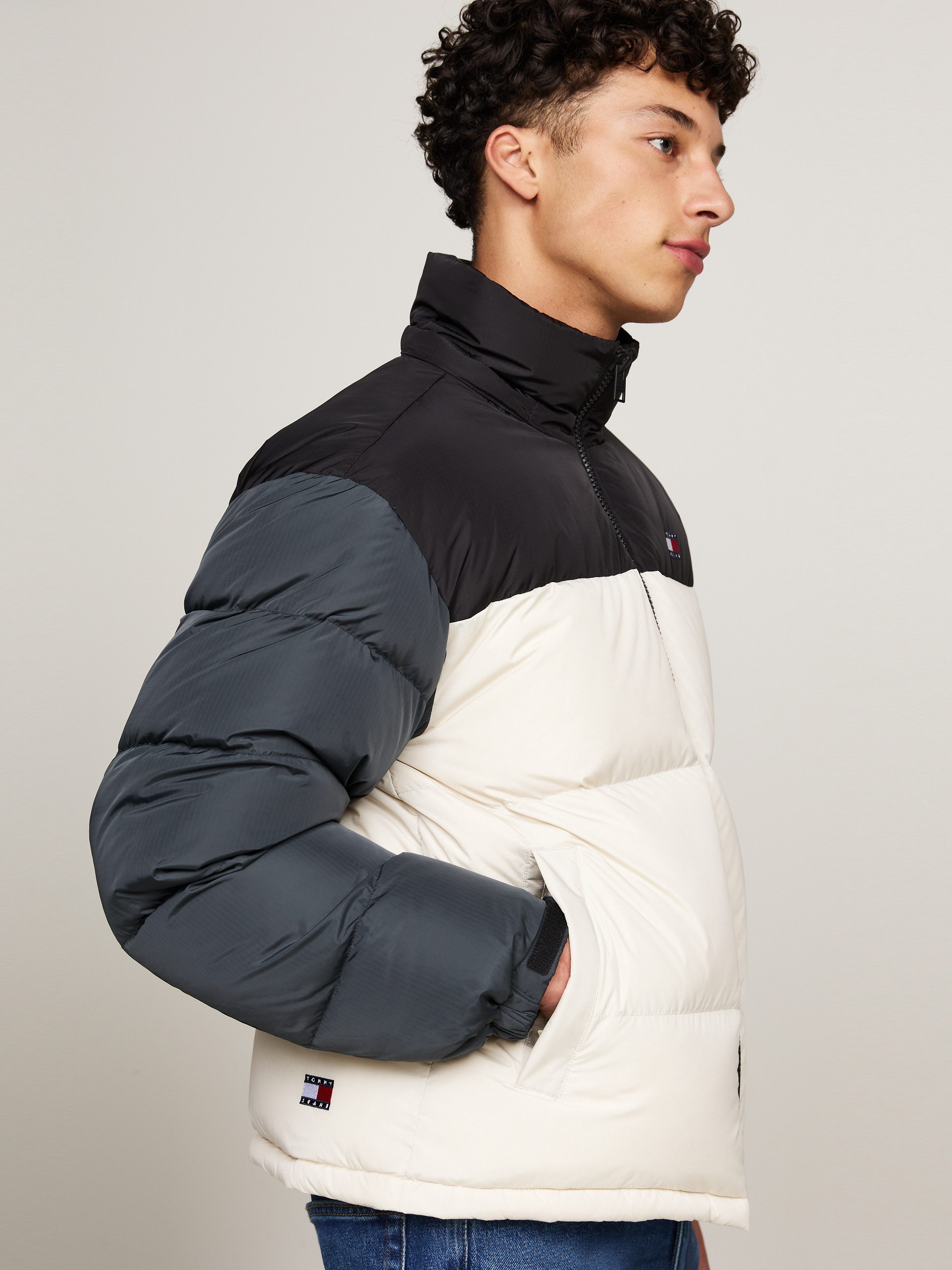 TOMMY JEANS Gewatteerde jas TJM ALASKA COLORBLOCK PUFFER