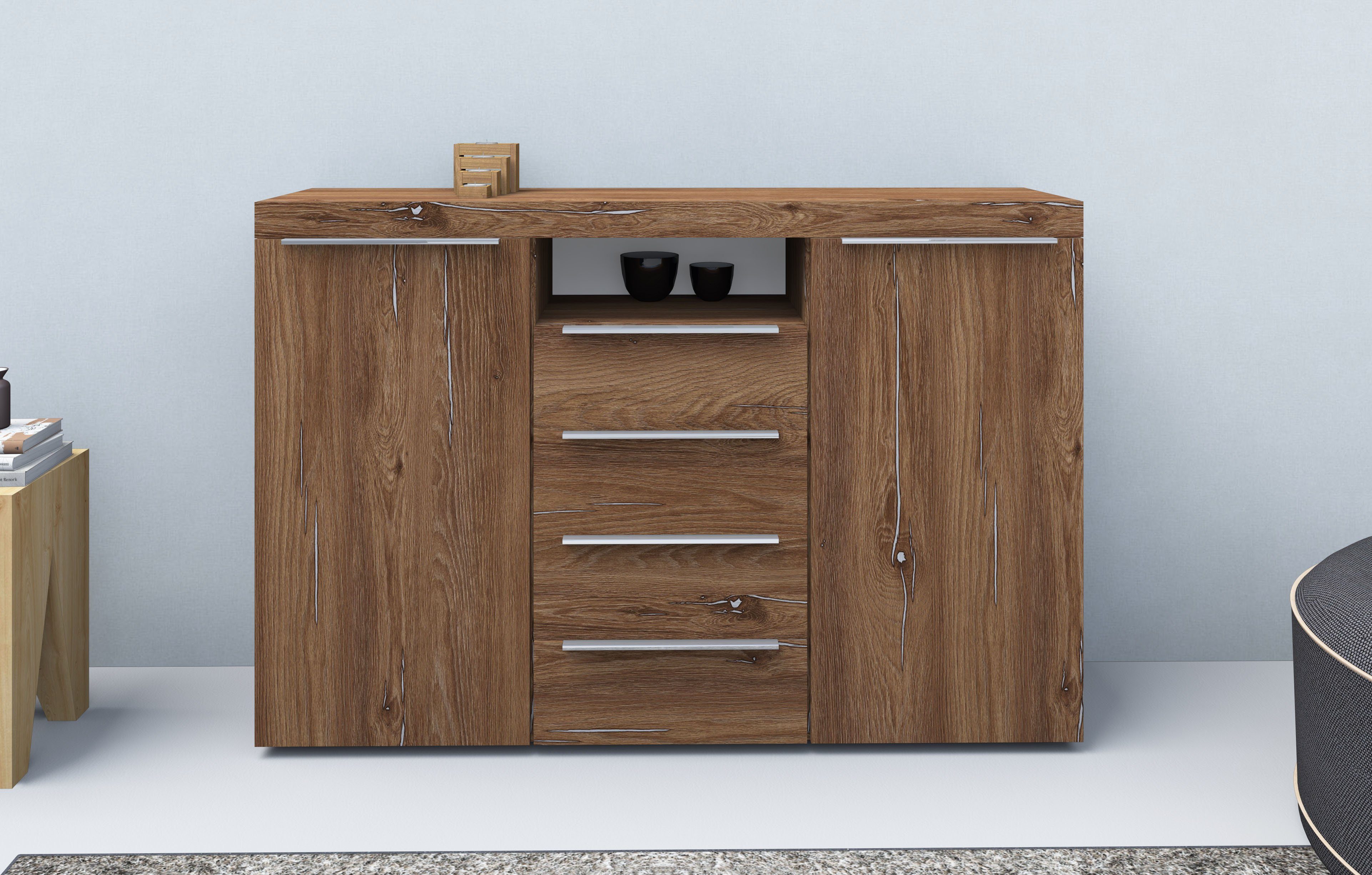 borchardt Möbel Highboard Durban Breedte 139 cm highboards bruin