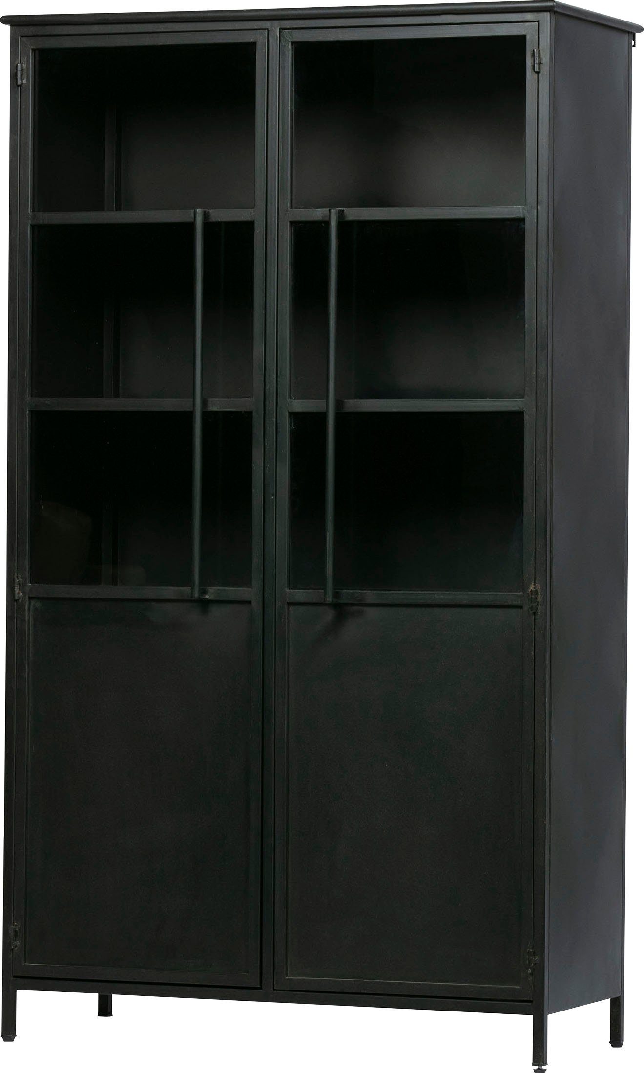 WOOOD Vitrinekast Exhibit met glazen deuren en veel opbergruimte, h 170 cm x b 99 cm