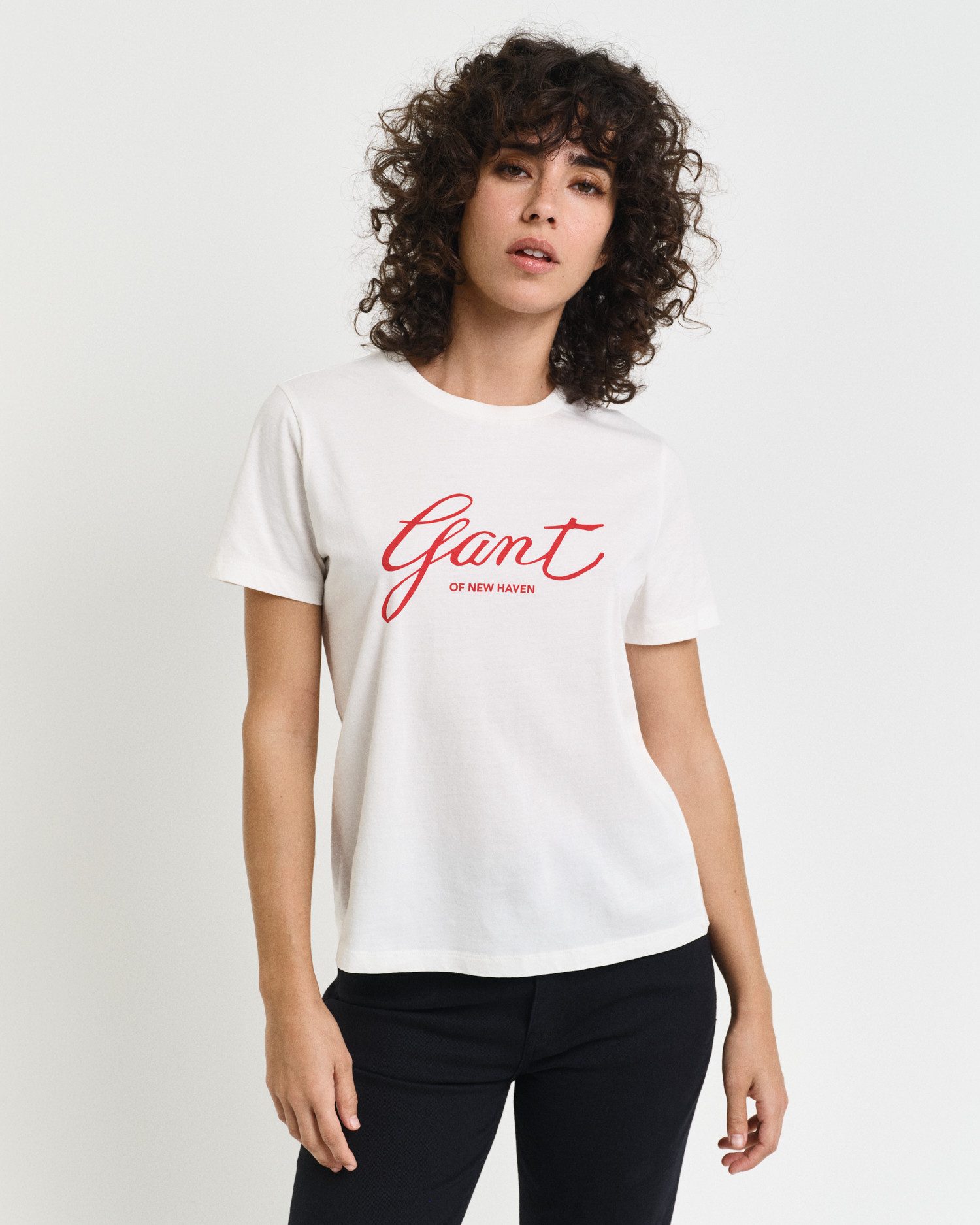 Gant T-shirt REG SCRIPT T-SHIRT Grafische -print op borsthoogte