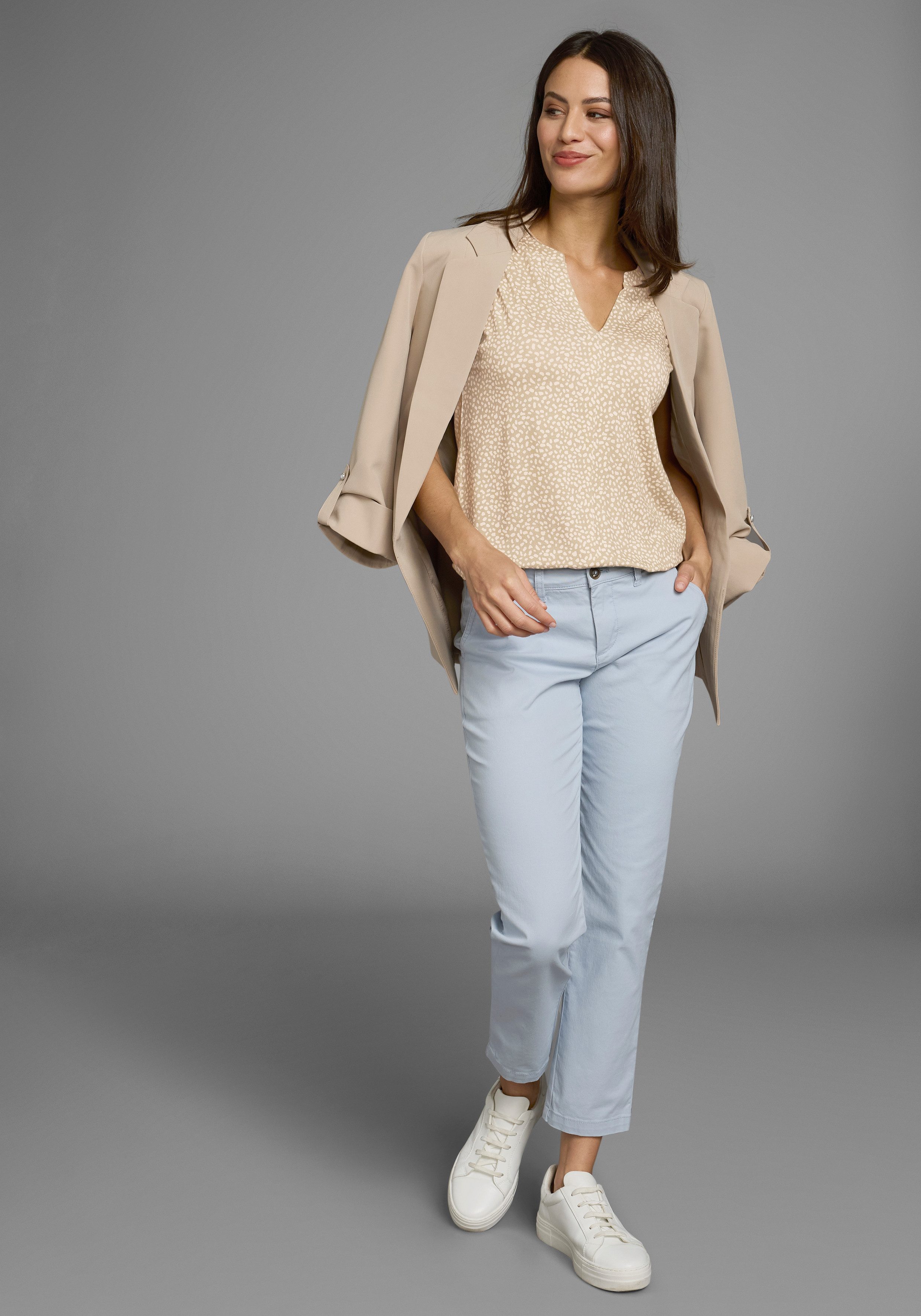 Laura Scott Shirt met print met elastische zoom - nieuwe collectie
