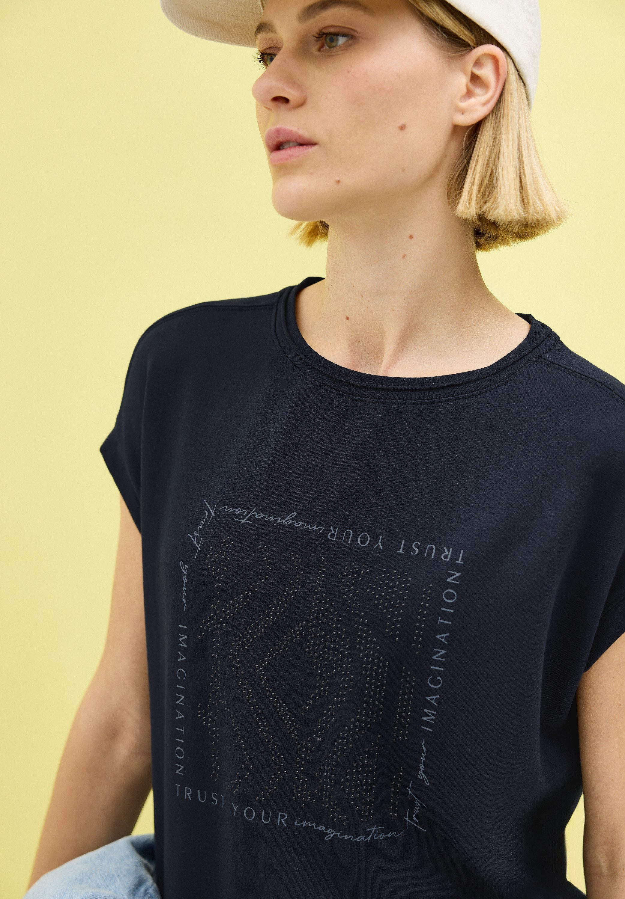 Cecil T-shirt met glitterprint