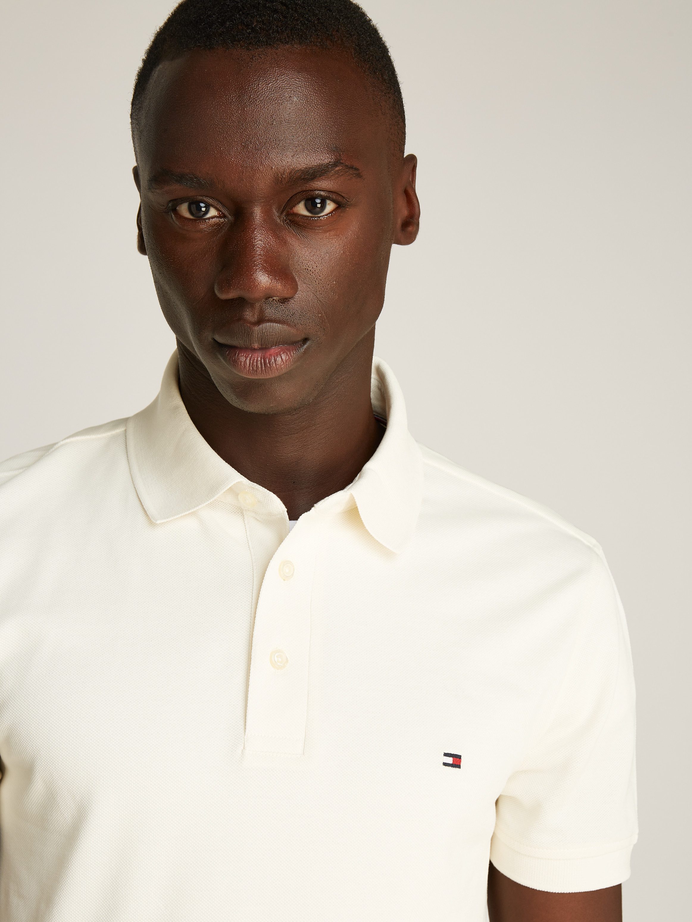 Tommy Hilfiger Poloshirt 1985 SLIM POLO van iets gestructureerd piqué