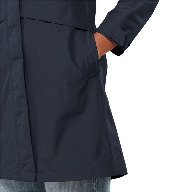 Jack Wolfskin Functionele jas CAPE WEST COAT W Capuchon is vast aan de jas bevestigd