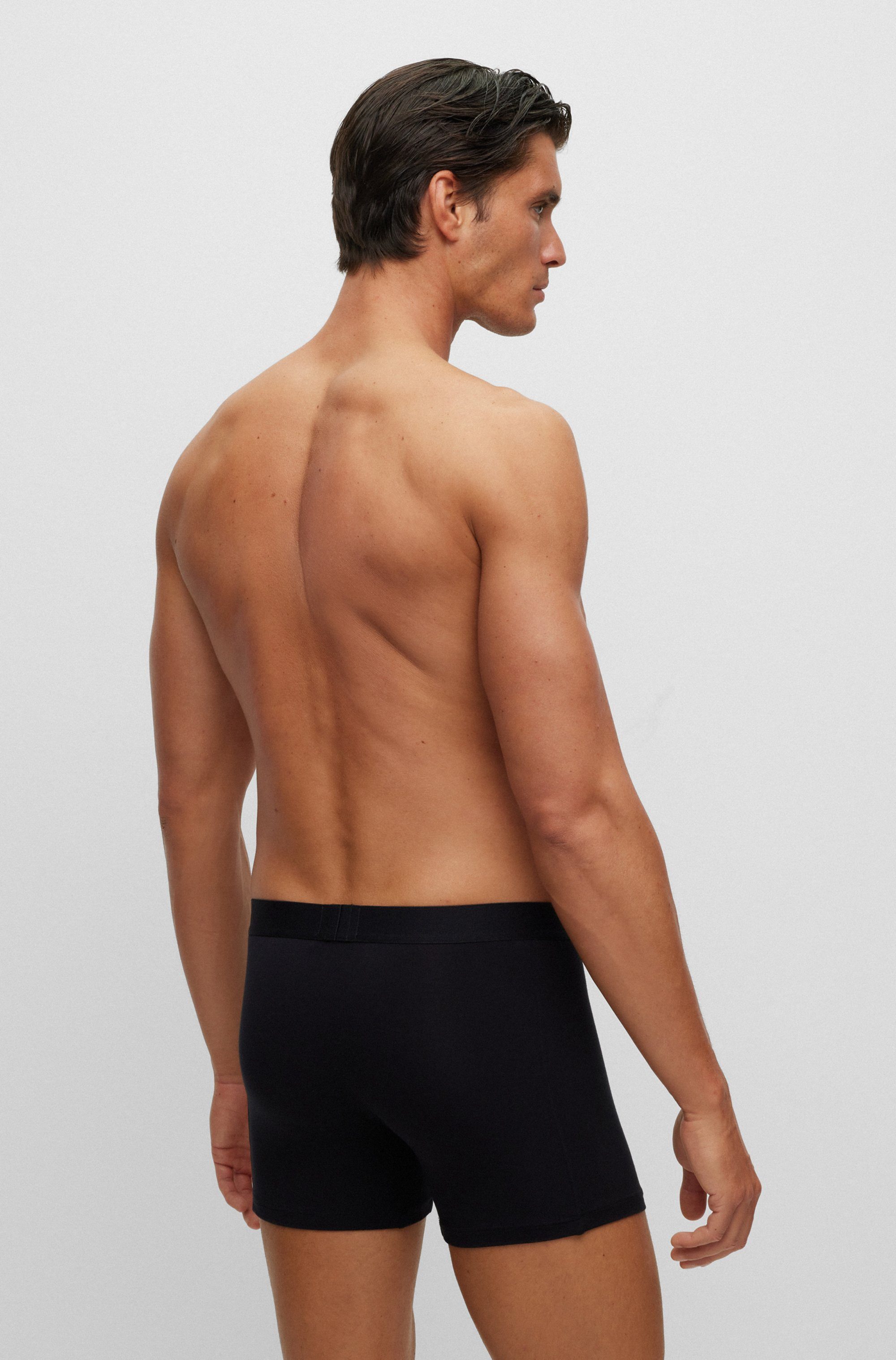 BOSS Boxershort BoxerBr 2P UltraSoft met tonale boss logo-elastisch tailleband (2 stuks, Set van 2)
