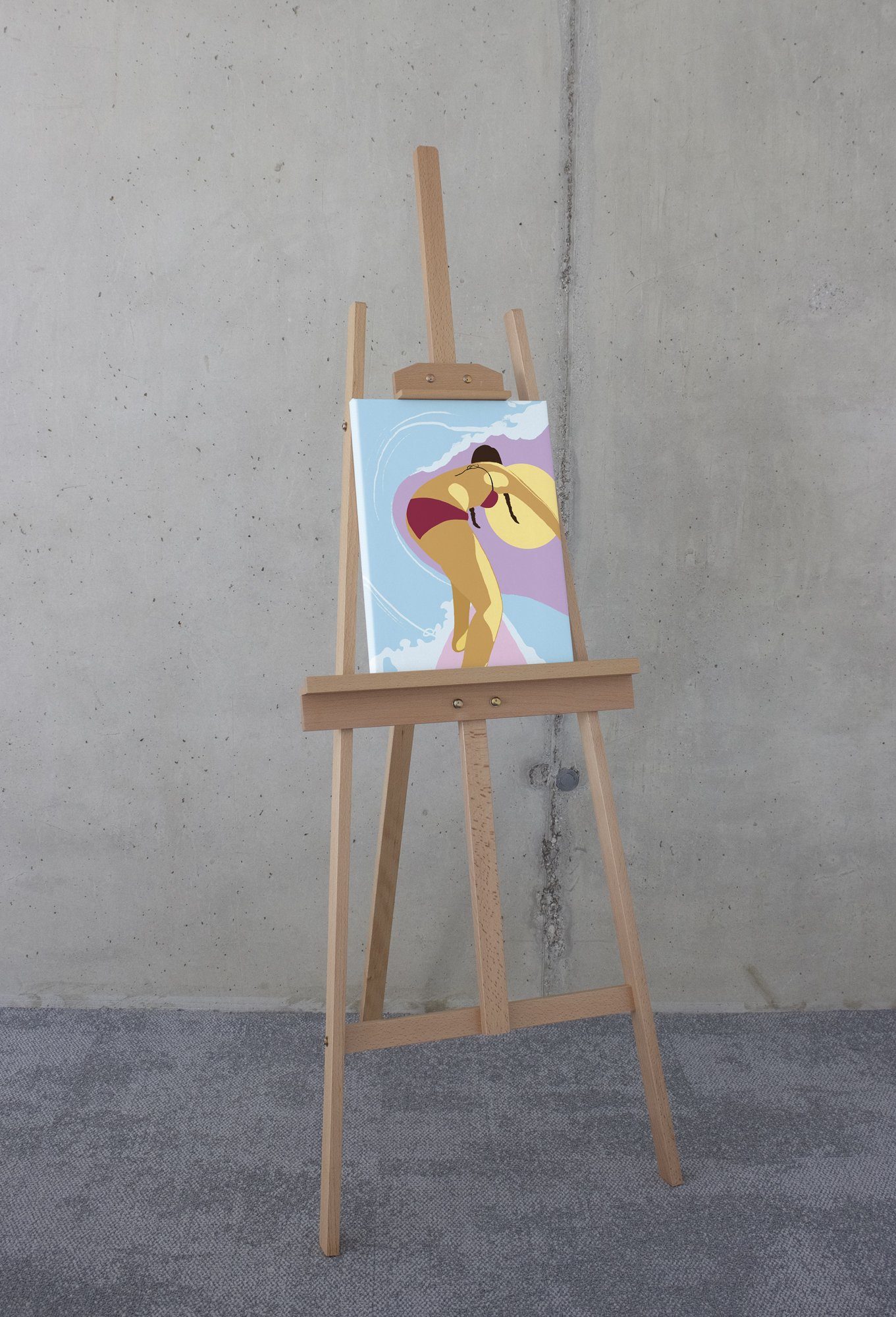 Komar Artprint op linnen Tube Riding - Afmeting 30 x 40 cm (1 stuk)