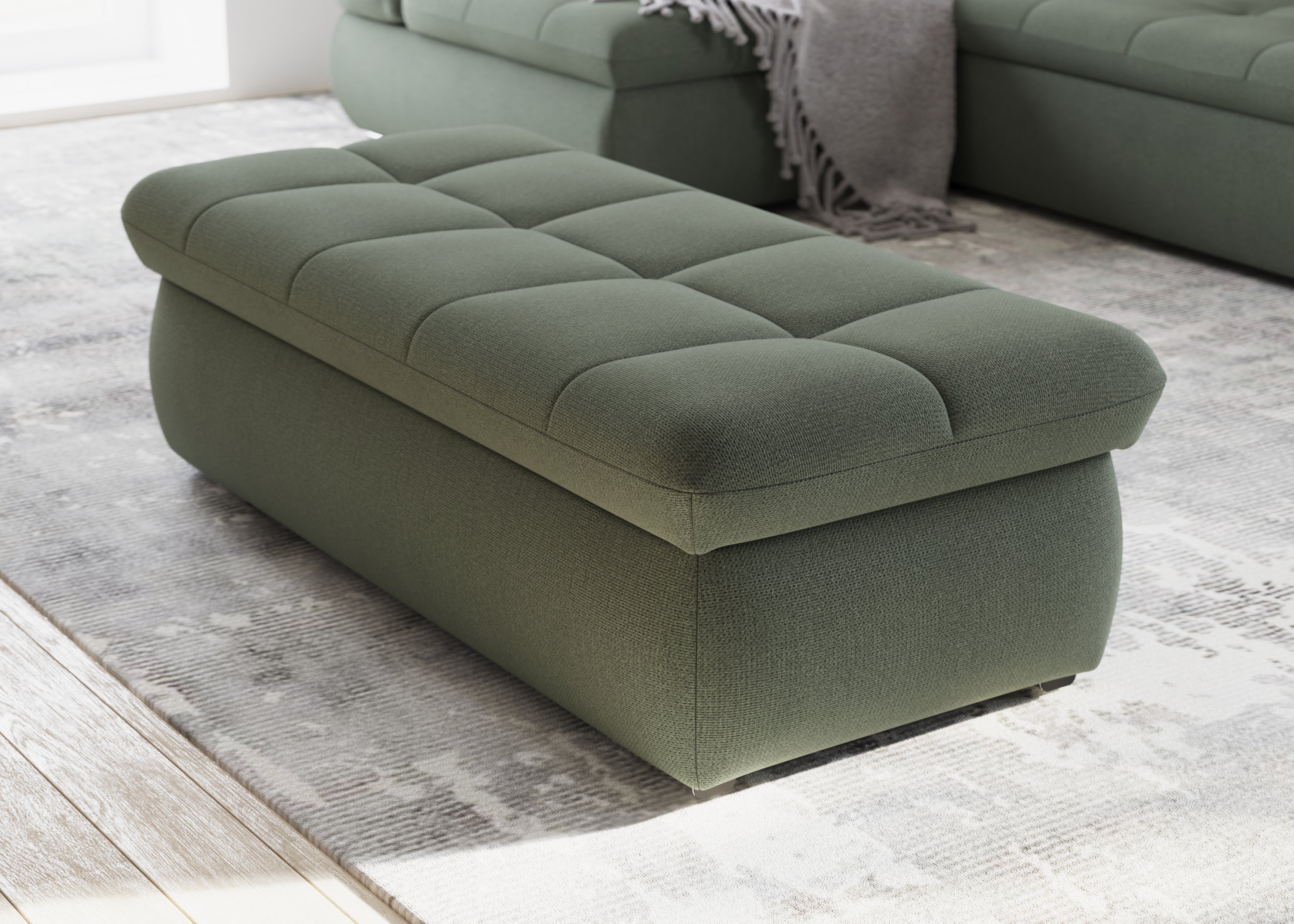 DOMO collection Hocker Moric inclusief opbergruimte hockers groen