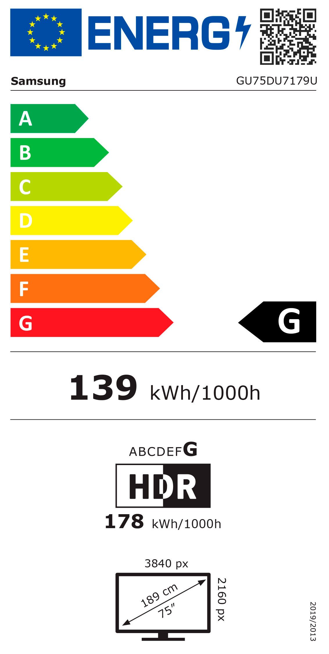 Samsung Led-TV, 189 cm / 75", 4K Ultra HD, Smart TV