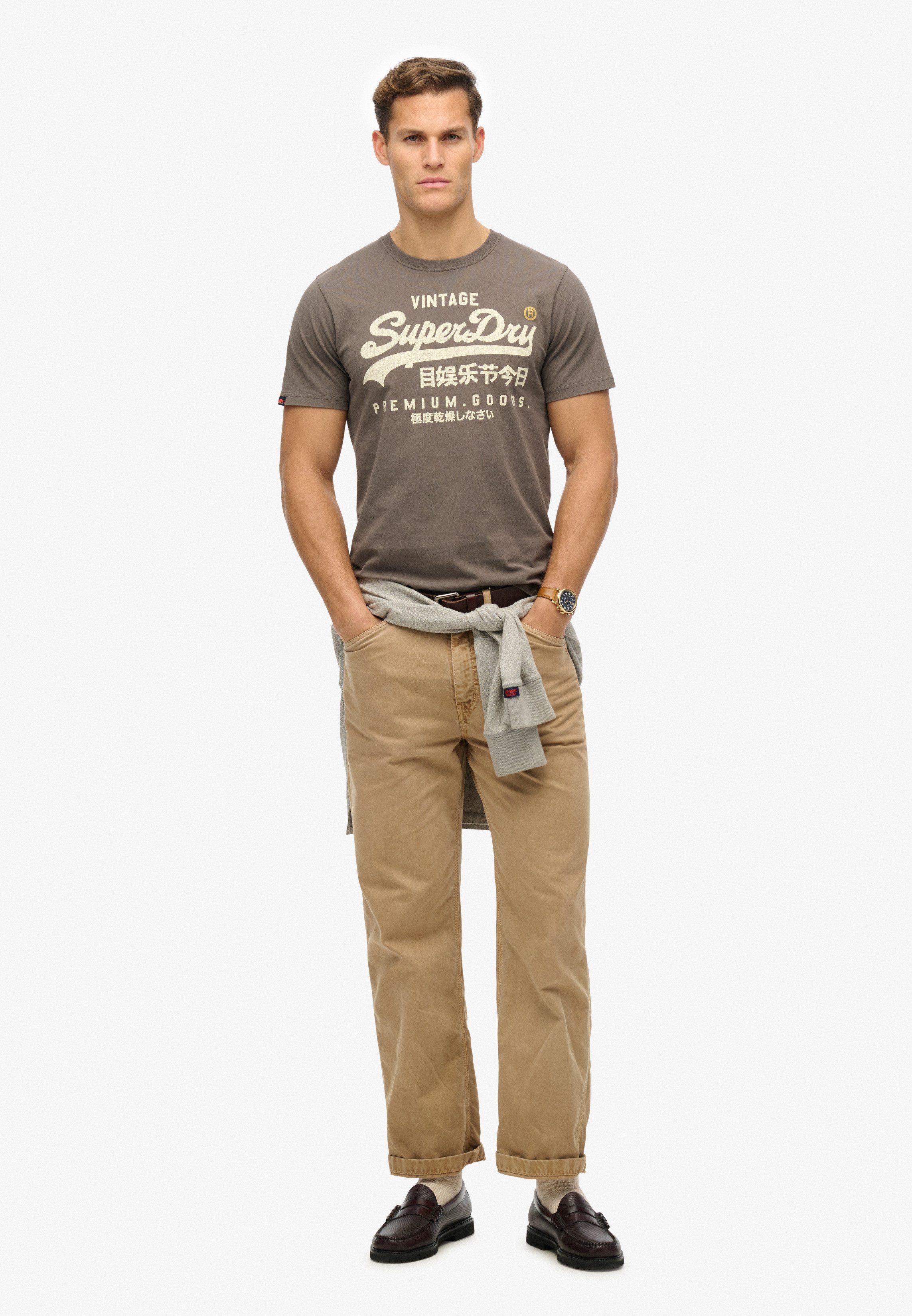 Superdry Shirt met ronde hals VL WORKWEAR RELAXED TEE