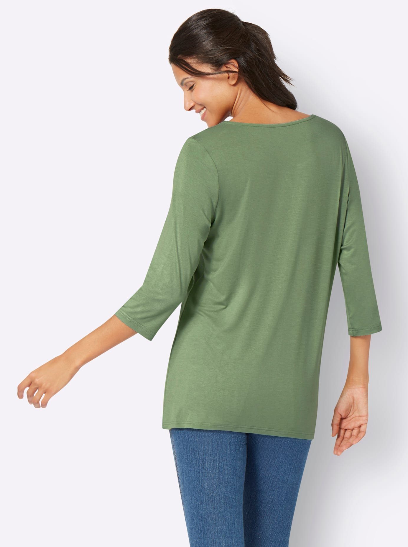 Classic Basics Shirt in puntmodel Shirt met 3 4-mouwen (1-delig)