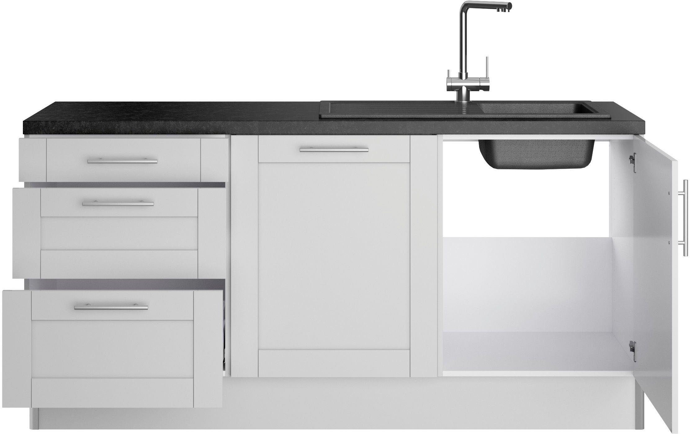 Kochstation Keuken KS-Ahus 180 cm breed, optioneel met elektrische apparaten, soft close functie, mdf fronten
