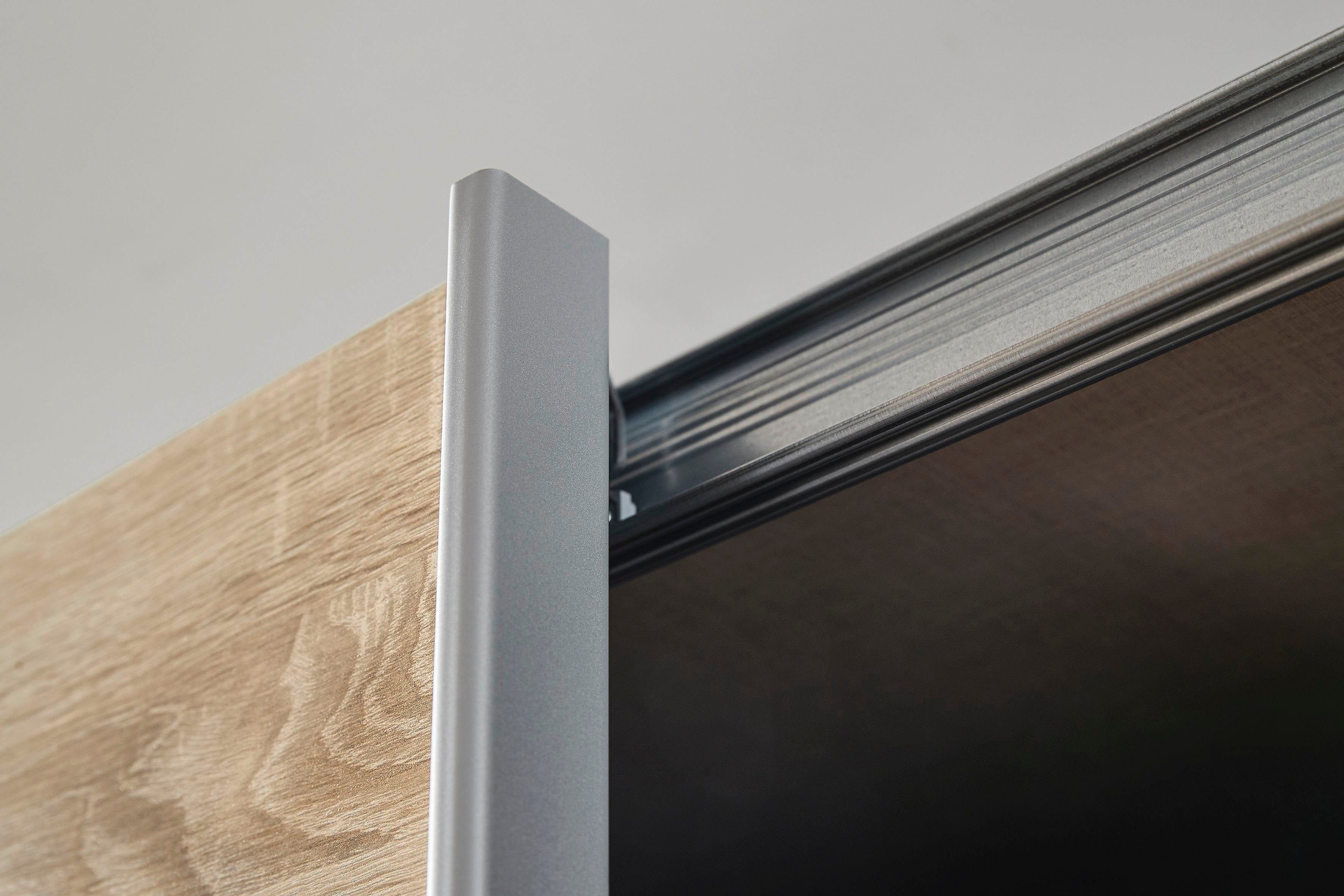 rauch Zweefdeurkast Quadra kledingkast BESTSELLER kast garderobe met mogelijkheid tot individuele frontuitvoering, lichtlopende deuren