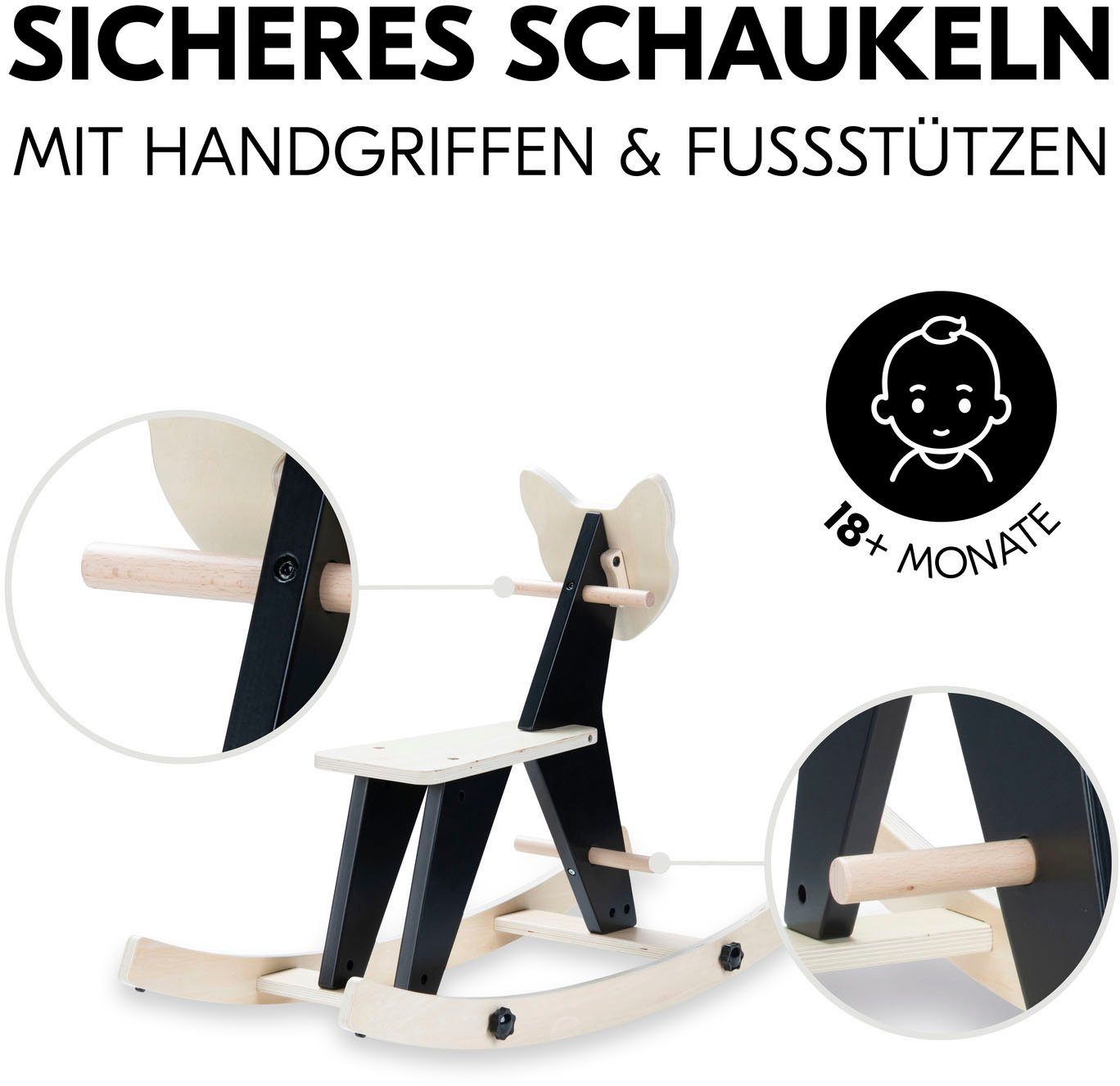 Hauck Schommeldier Rock N Swing Zebra FSC®- beschermt bos - wereldwijd