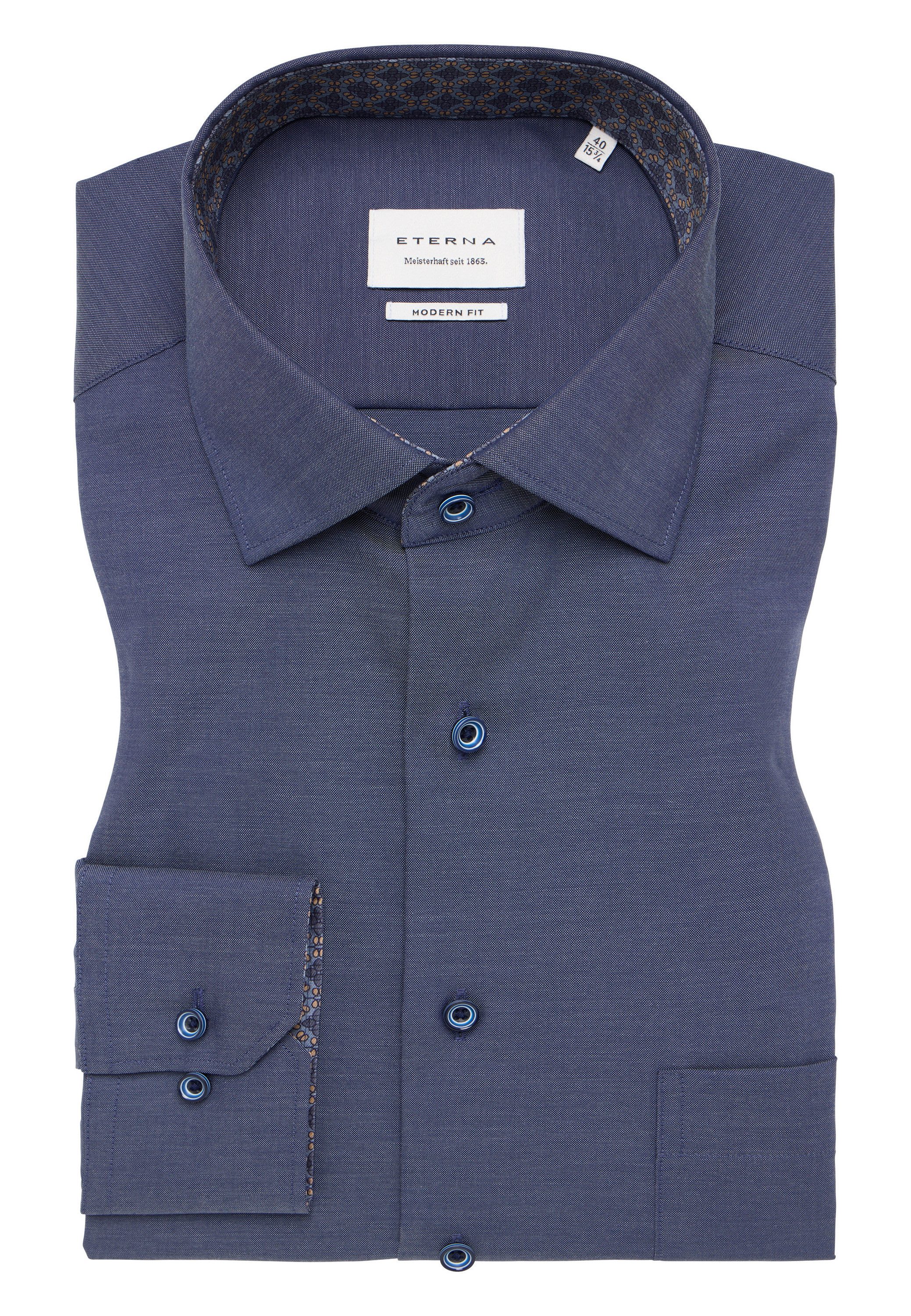 Eterna Overhemd met lange mouwen MODERN FIT NON IRON (strijkvrij)