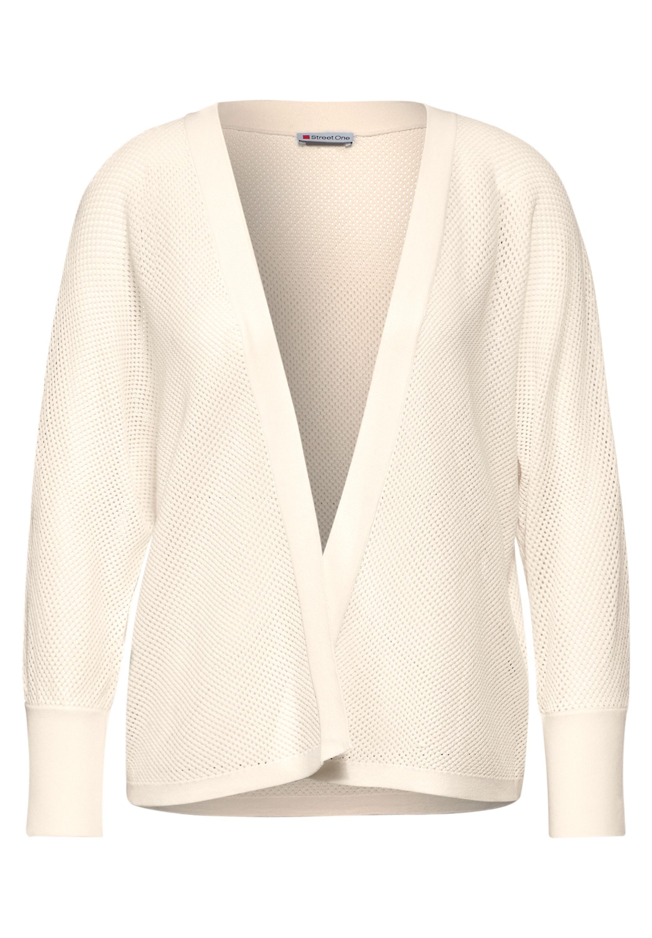 Street One Witte Gebreide Vest Lente Zomer Collectie White Dames