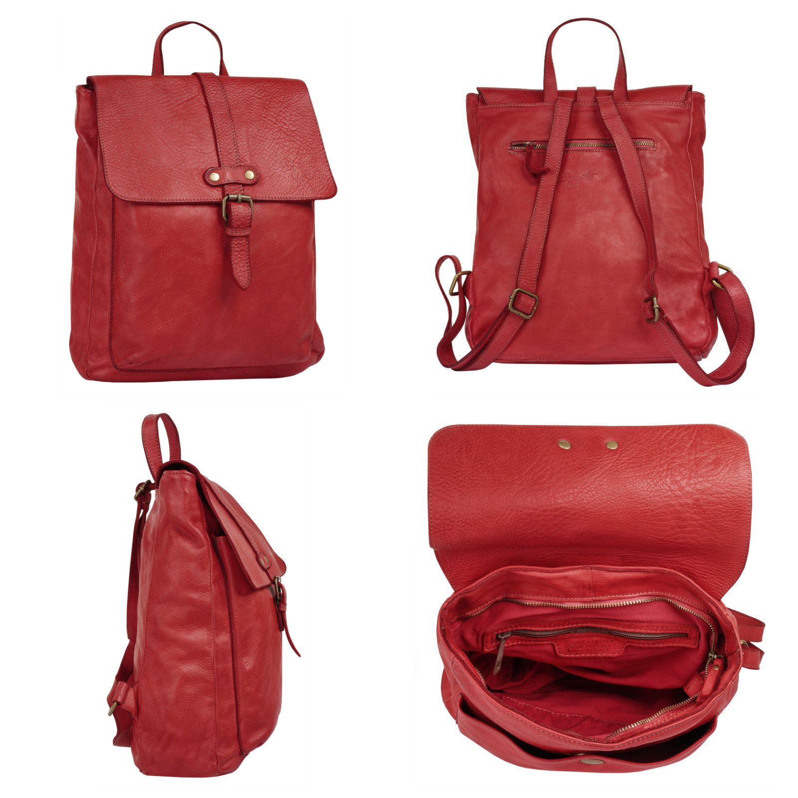Samantha Look Rugzak echt leer, made in italy