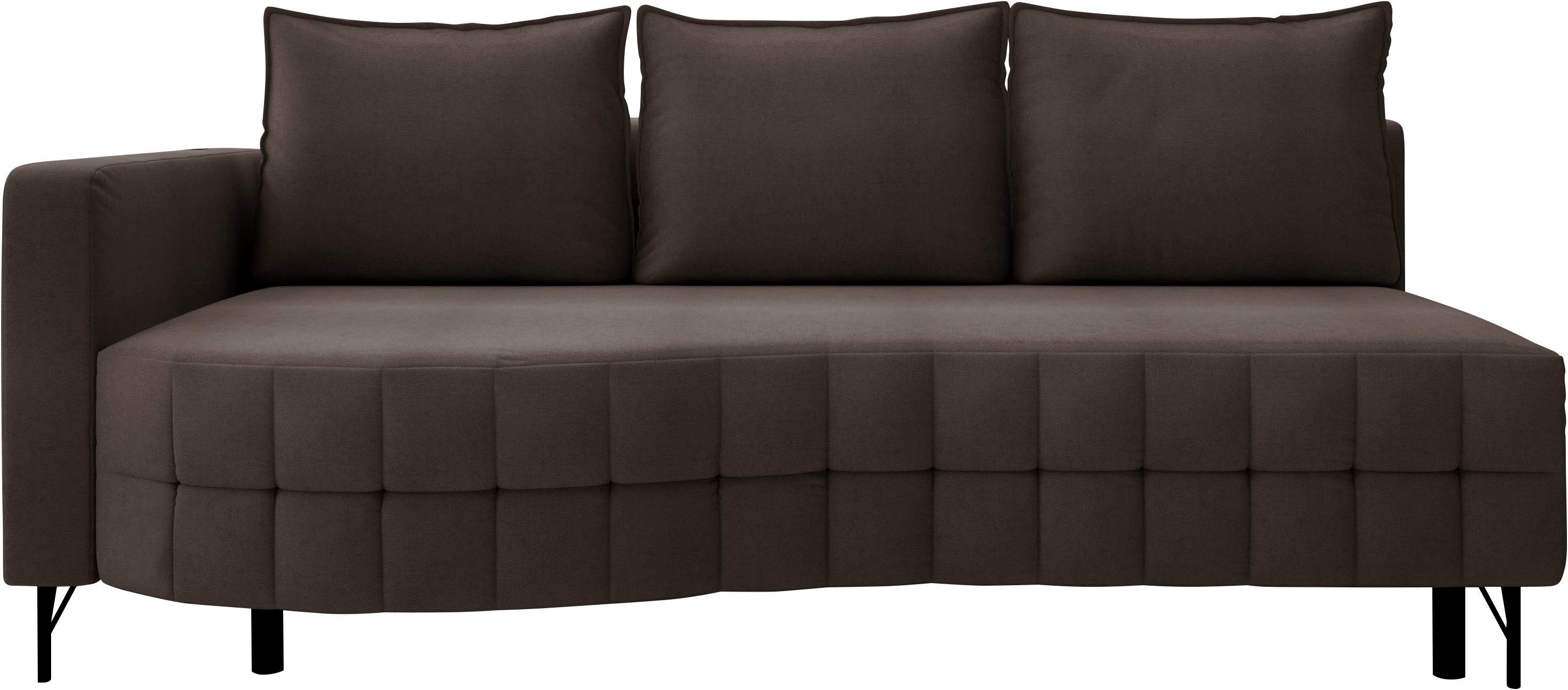 exxpo - sofa fashion Loungebank T wiggy slaapbank met bedfunctie en bedlade, comfortabele bonellvering, super zitcomfort, elegante vormtaal