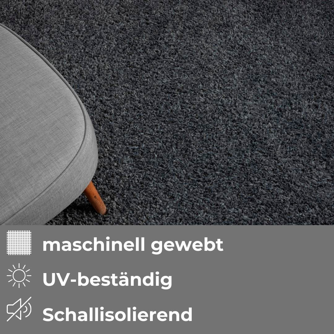 my home Hoogpolig vloerkleed Banji Uni-kleuren, zacht en fluffy, ook als loper en in rond verkrijgbaar