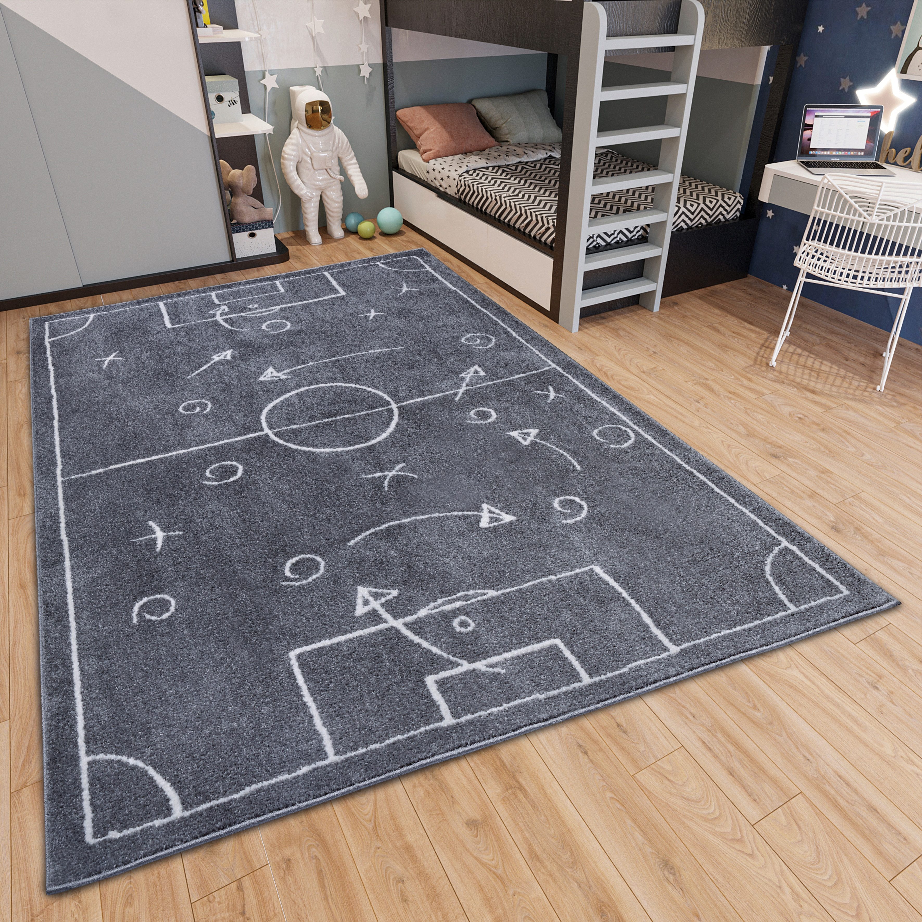 HANSE Home Kindervloerkleed Adventures Gameplan Speeltapijt, stevig, kinderkamer, kortpolig, speelondergrond