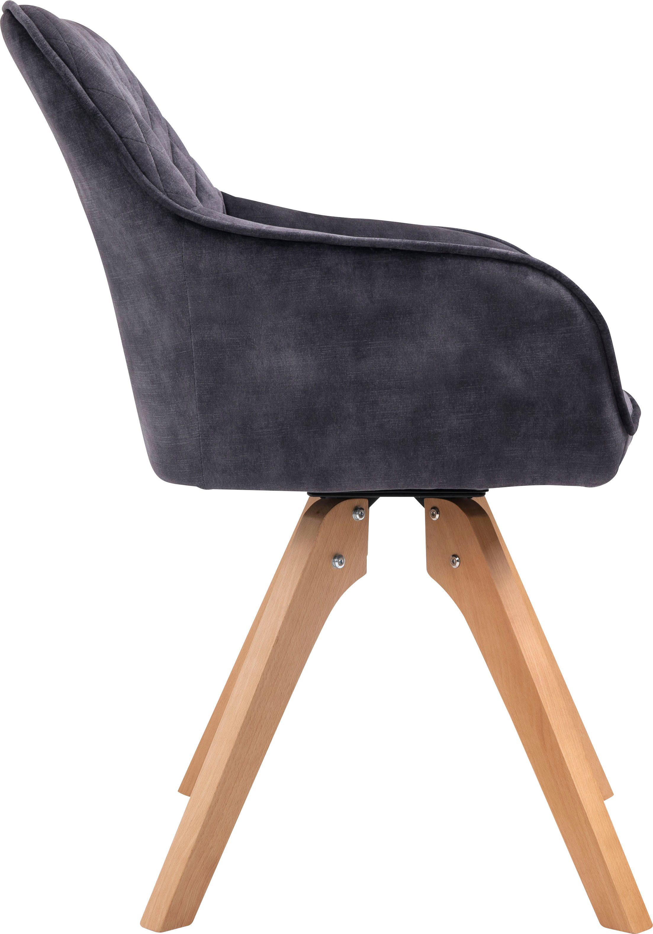 SalesFever Eethoek (5-delig), tafelbreedte 160 cm, stoelen 180° draaibaar, met fluweel