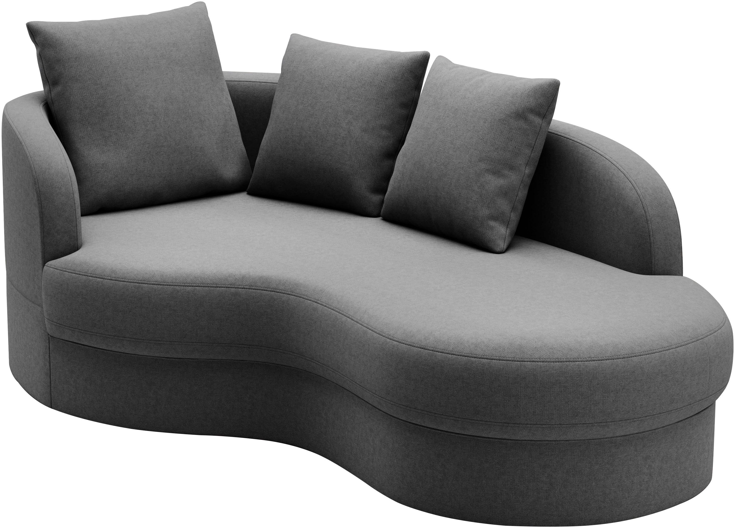 sit&more Récamier Samba moderne organische vorm, inclusief 3 losse rugkussens