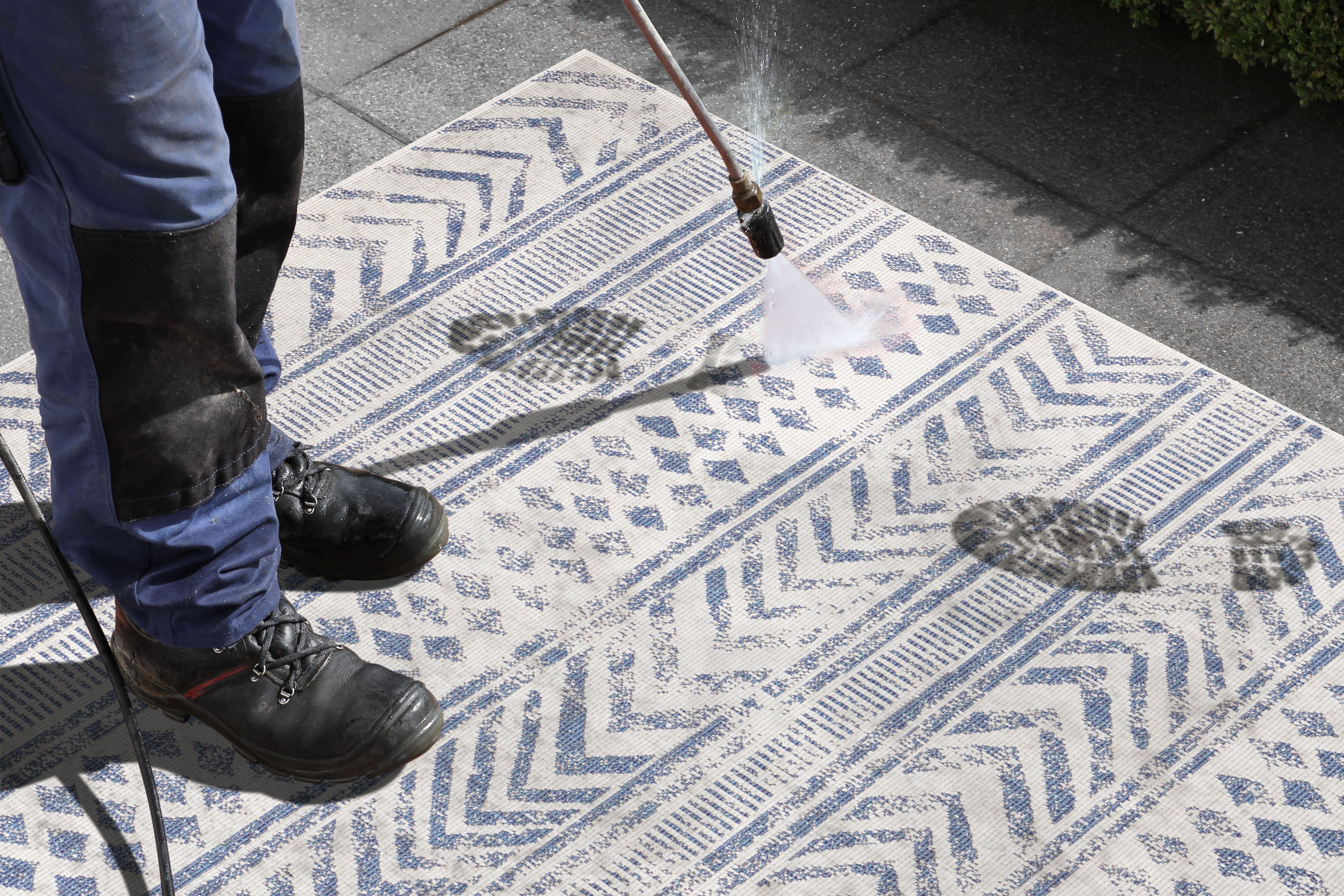 HANSE Home Vloerkleed BIRI tweezijdig te gebruiken kleed Binnen- en buitengebruik, weerbestendig, balkon, loper, woonkamer, waterbestendig, boho