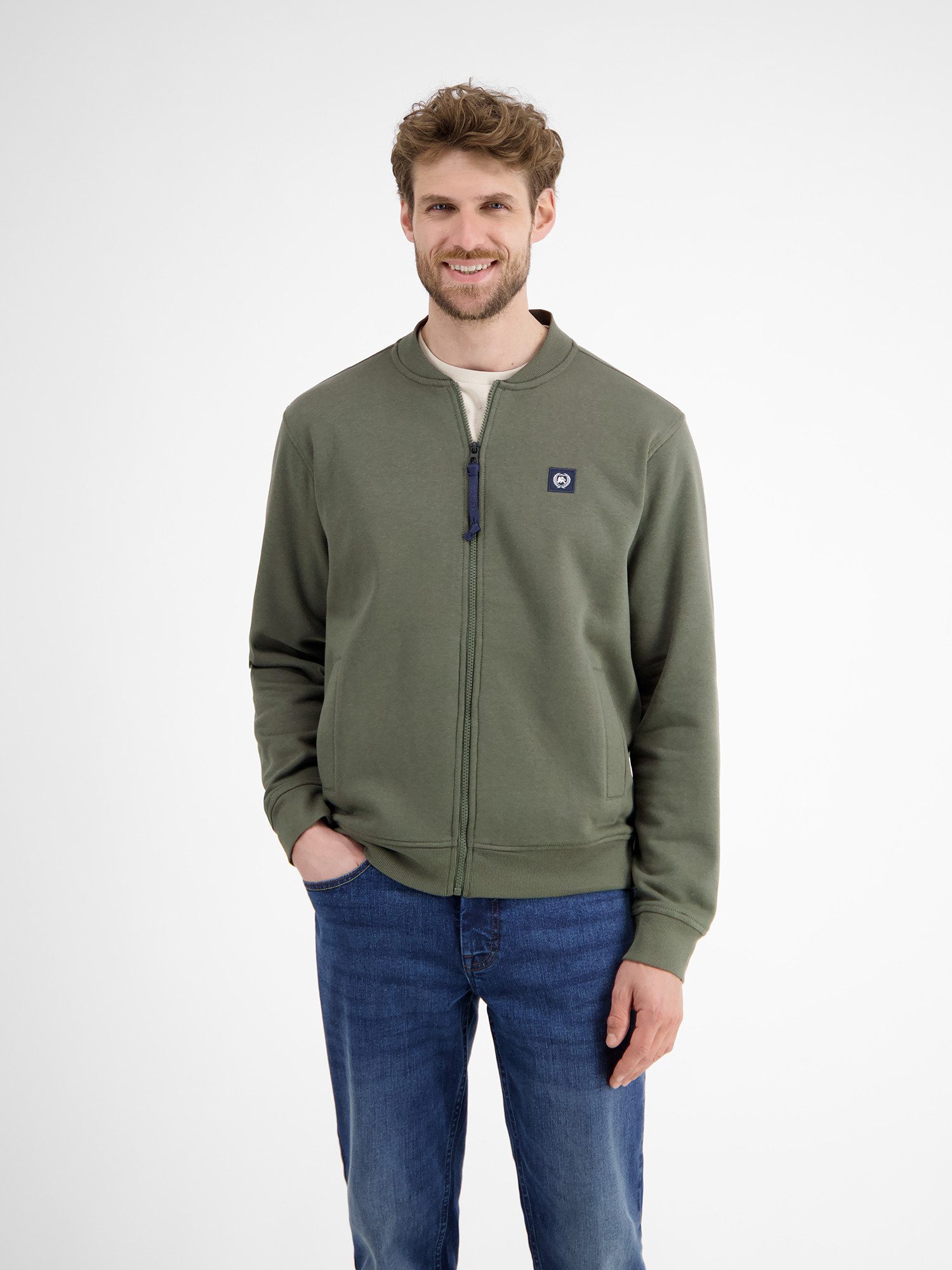 Lerros Sweatvest LERROS College-sweatjack voor heren