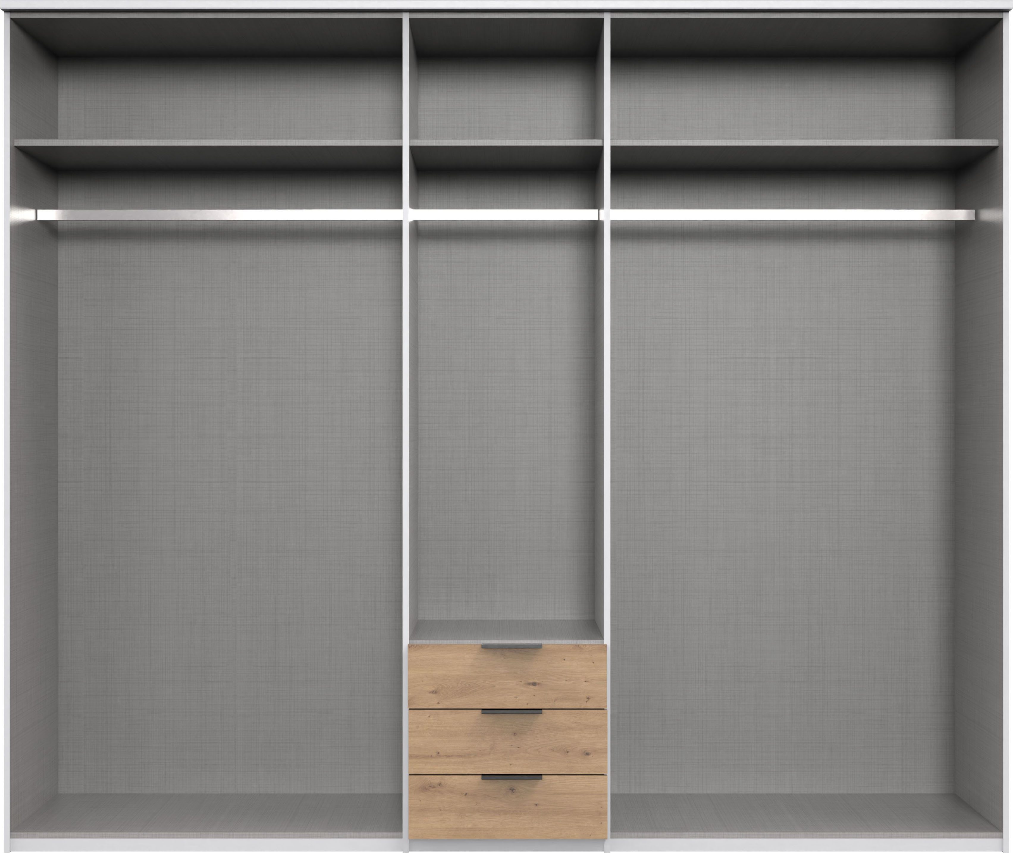 Wimex Draaideurkast Toscana Met aantrekkelijke grepen in massief hout-look, 225 of 270 cm breed