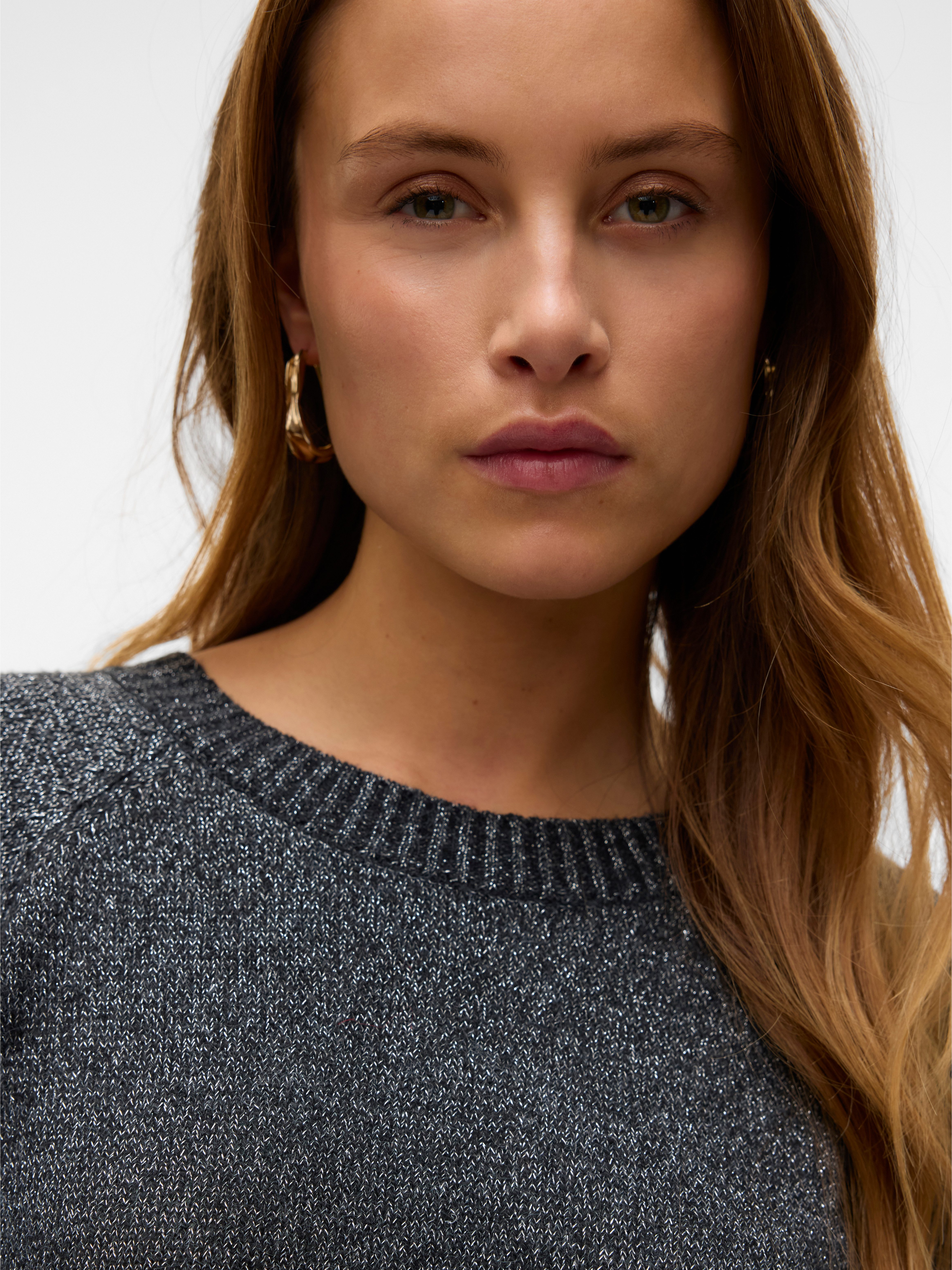 Vero Moda Trui met ronde hals VMDOFFYSHINE LS O-NECK BLOUSE REP NOOS