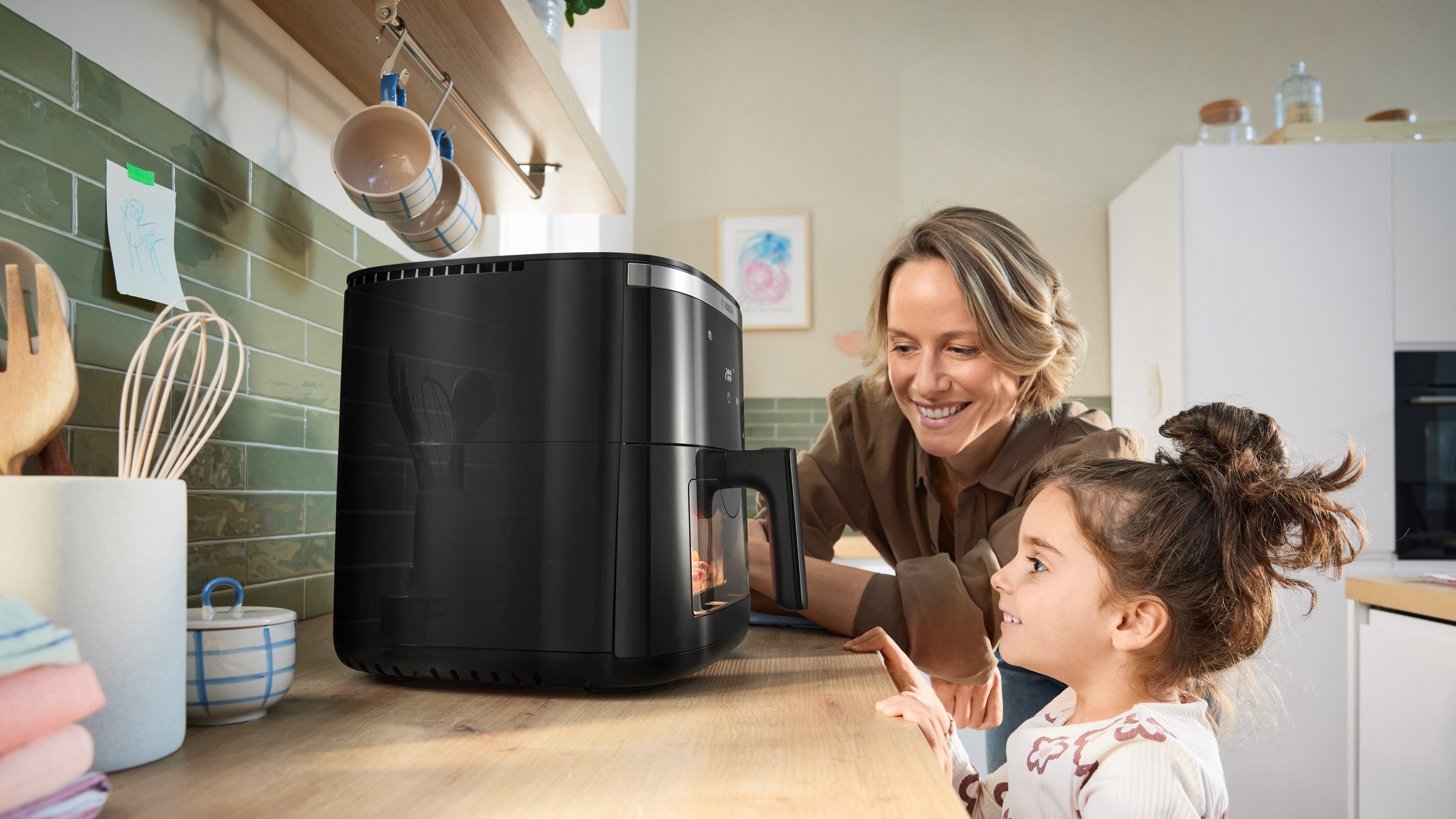 BOSCH Airfryer Air Fryer Serie 6, MAF671B0, 7,2l, Sichtfenster, 7 Programme, schwarz