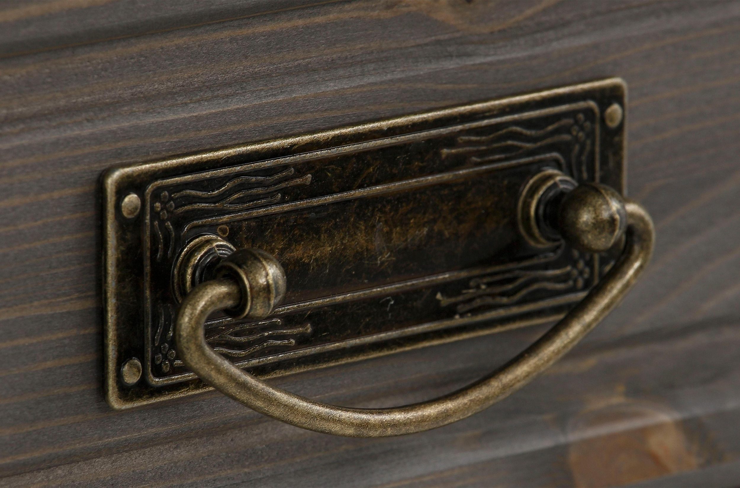 Home affaire Make-uptafel Vinales, console voor de gang Van massief grenen, met freeswerk
