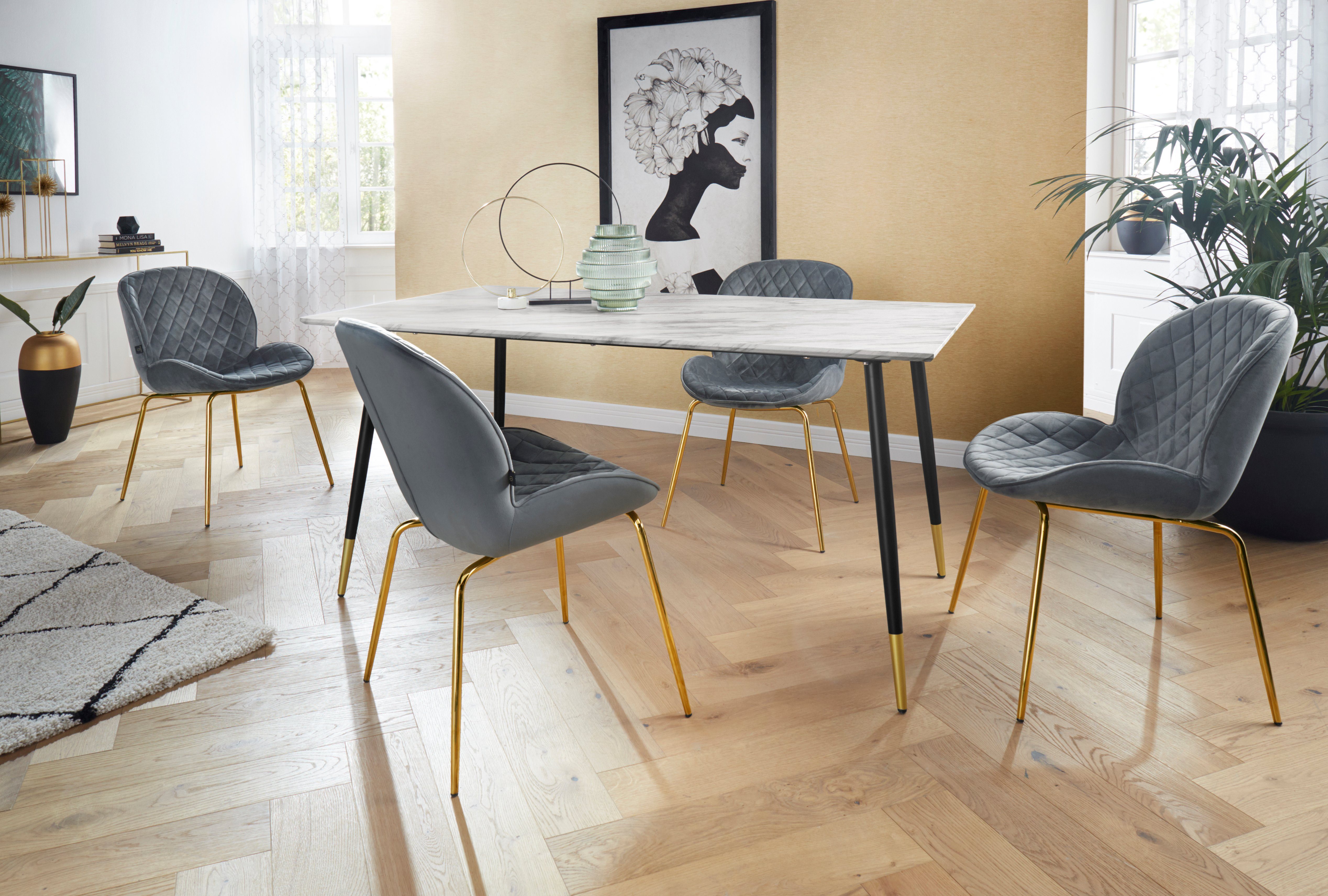 Leonique Eettafel Eadwine, Topseller! Frame van metaal, verschillende maten en kleuren, tafel, keukentafel (1 stuk)