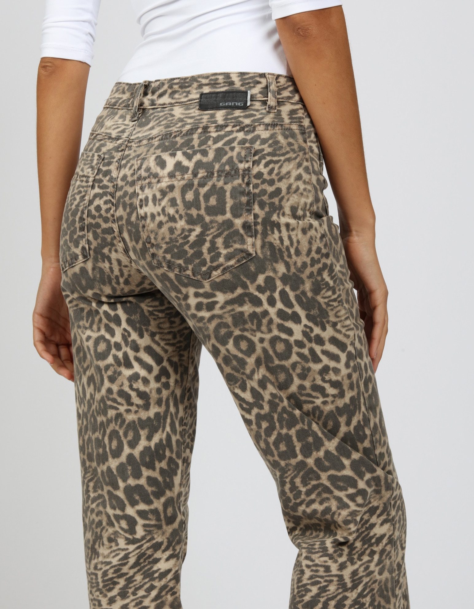 GANG Bootcut jeans 94 JESSI FLARED met trendy luipaardmotief