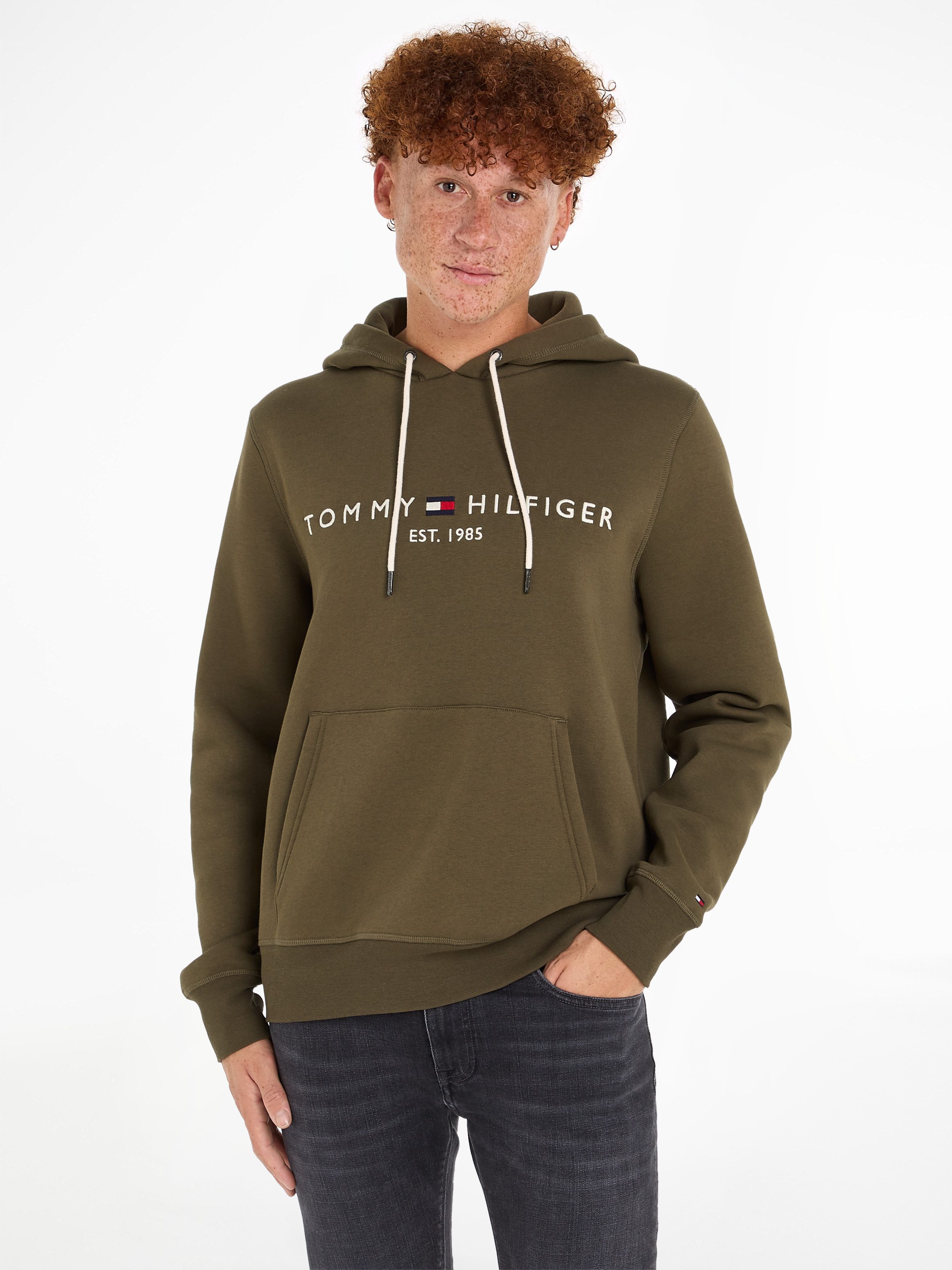 Tommy Hilfiger Hoodie TOMMY LOGO HOODY met capuchon en kangoeroezak