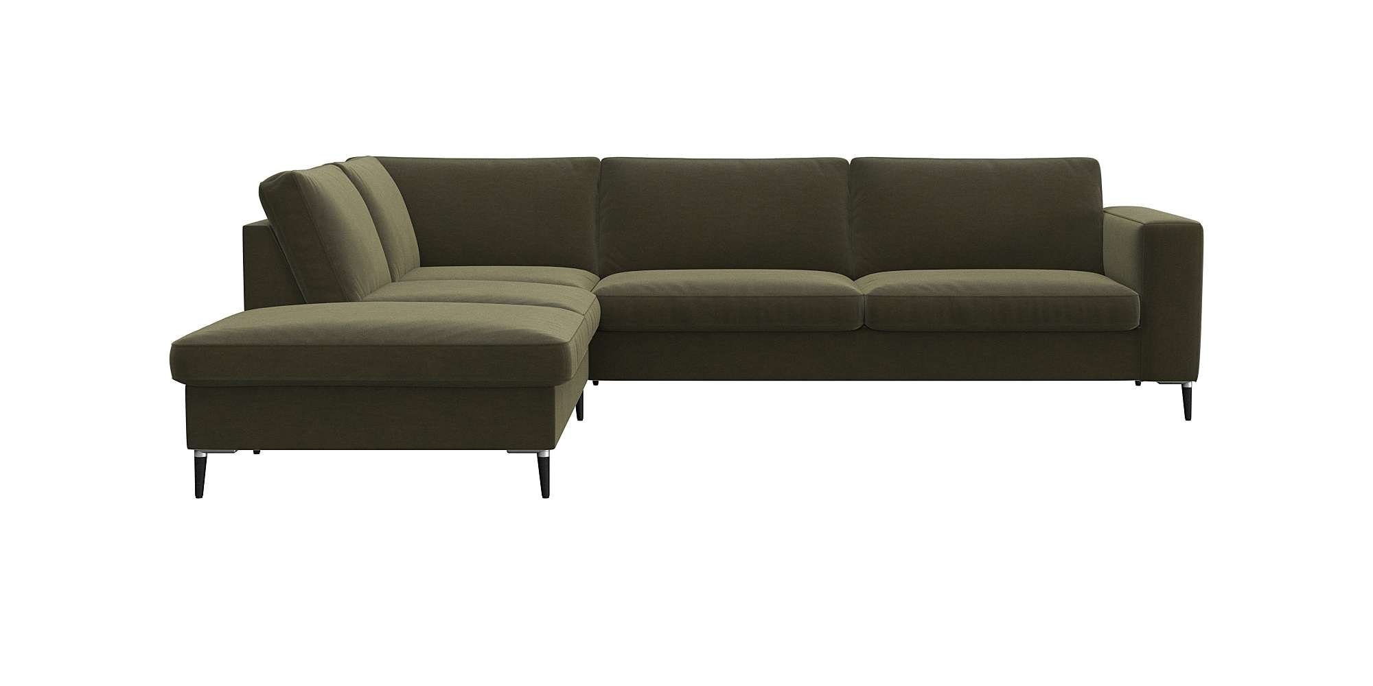 FLEXLUX Hoekbank Fiore, L-vorm, comfortabel en aangenaam door hoogwaardige zitopbouw groen, hoekbanken