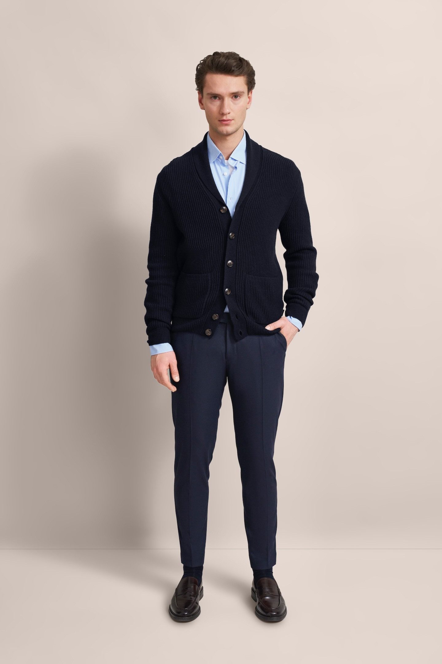 Bugatti Vest met sjaalkraag