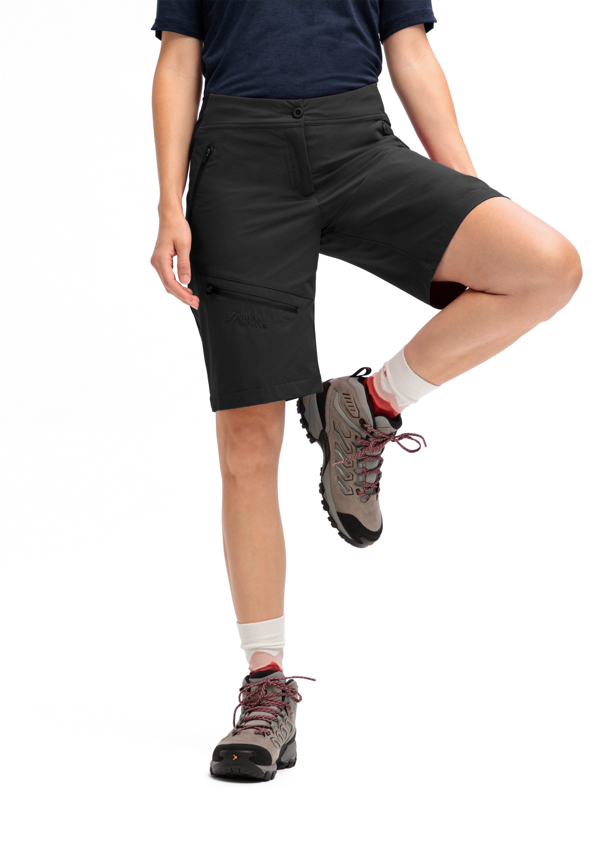 Maier Sports Outdoorbroek Inara Short Vario Dames shorts, korte wandelbroek, outdoorbroek, 4 zakken, regular fit