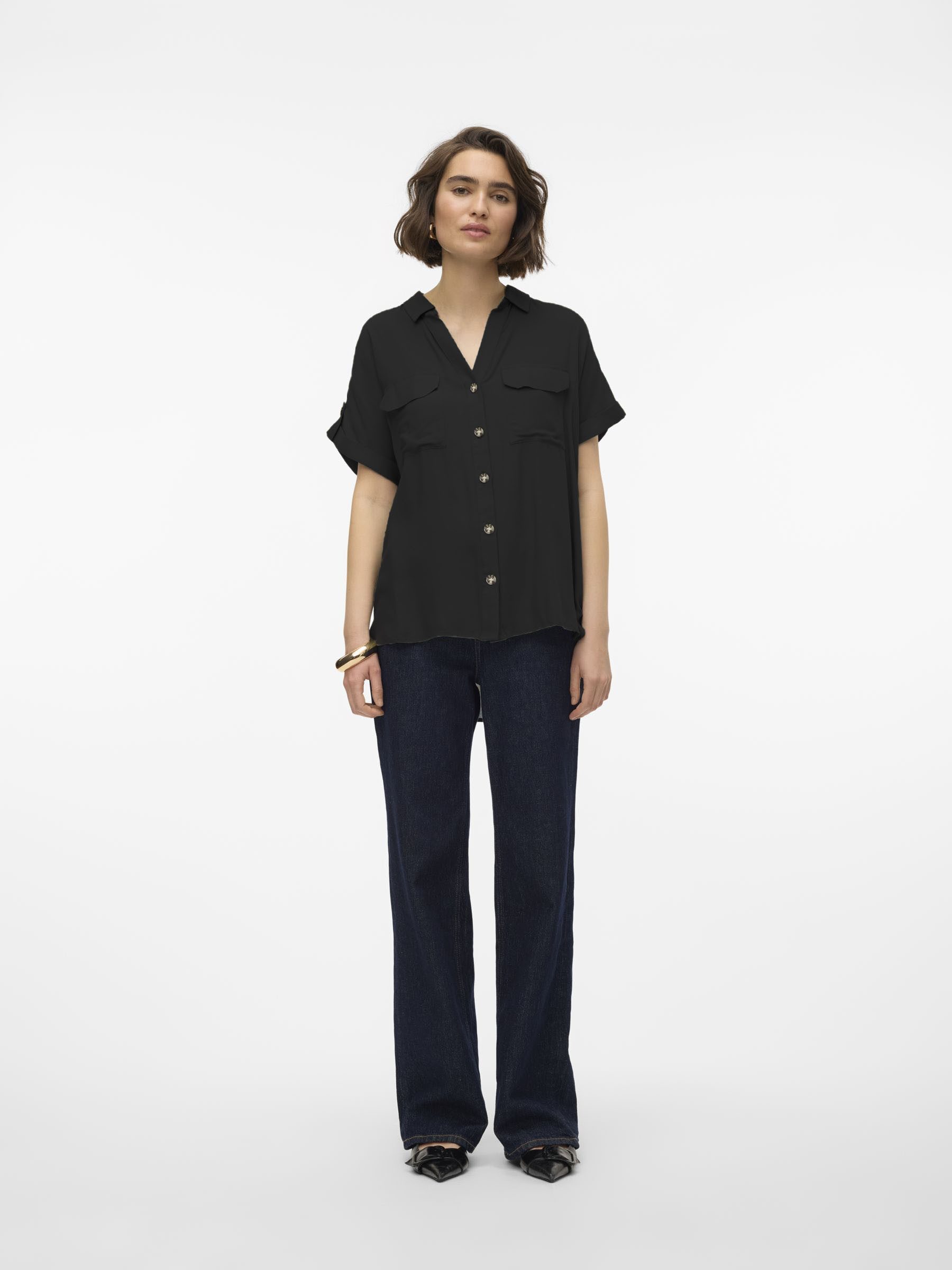 Vero Moda Overhemdblouse VMBUMPY S S SHIRT WVN GA NOOS