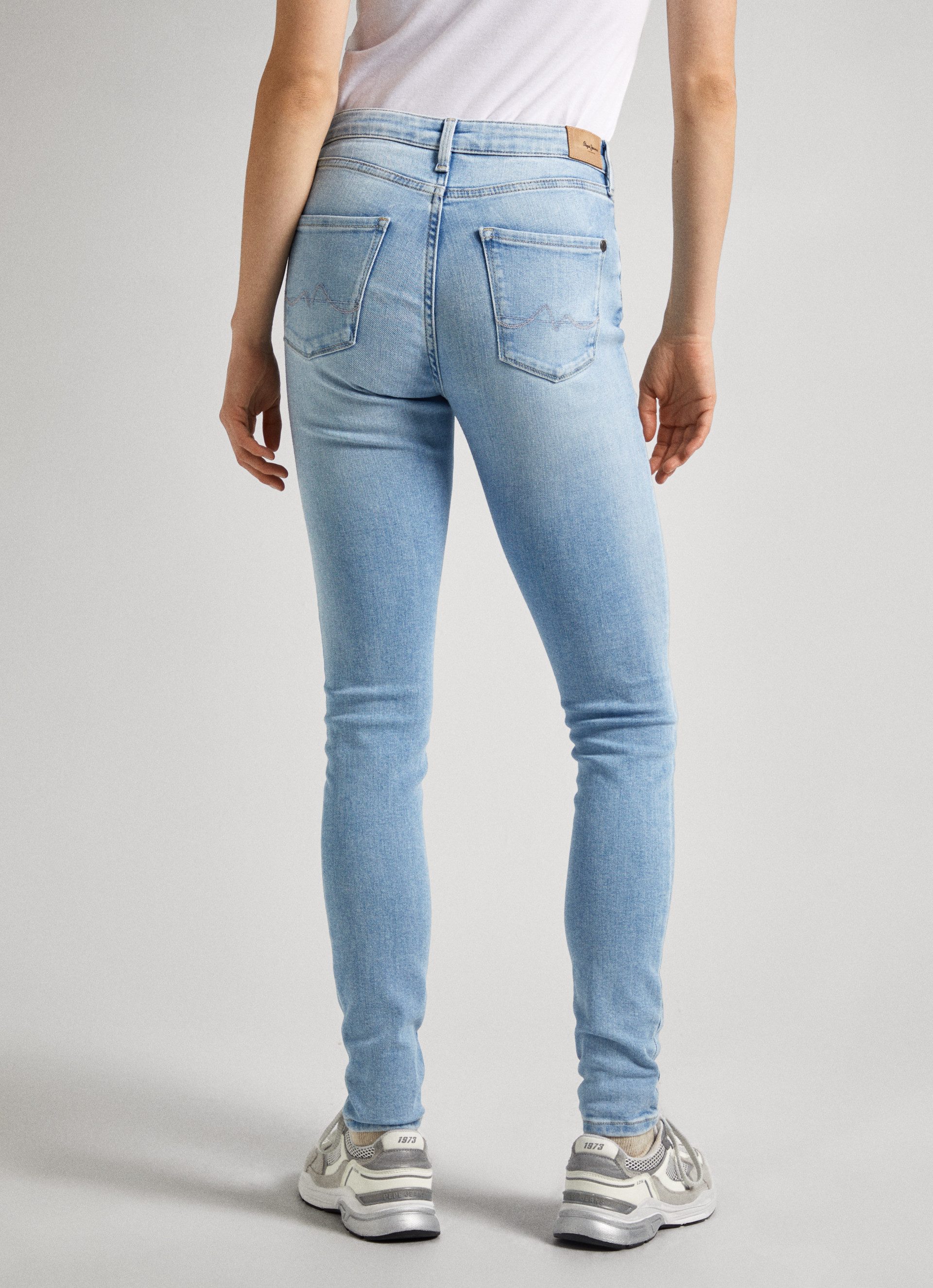 Pepe Jeans Skinny fit jeans in gebruikte look