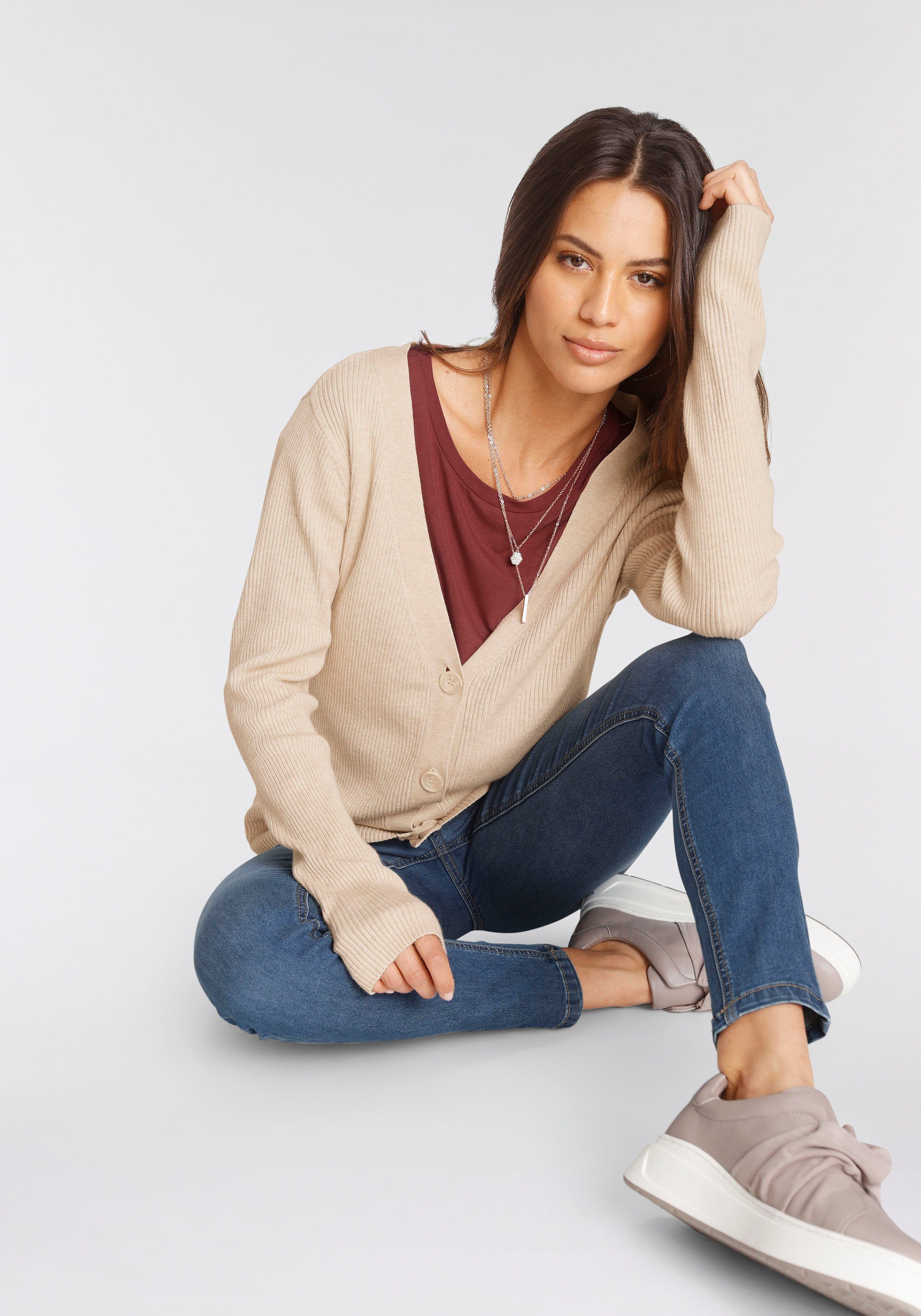 Tamaris T-shirt Korte mouwen, regular fit, effen, met ronde hals