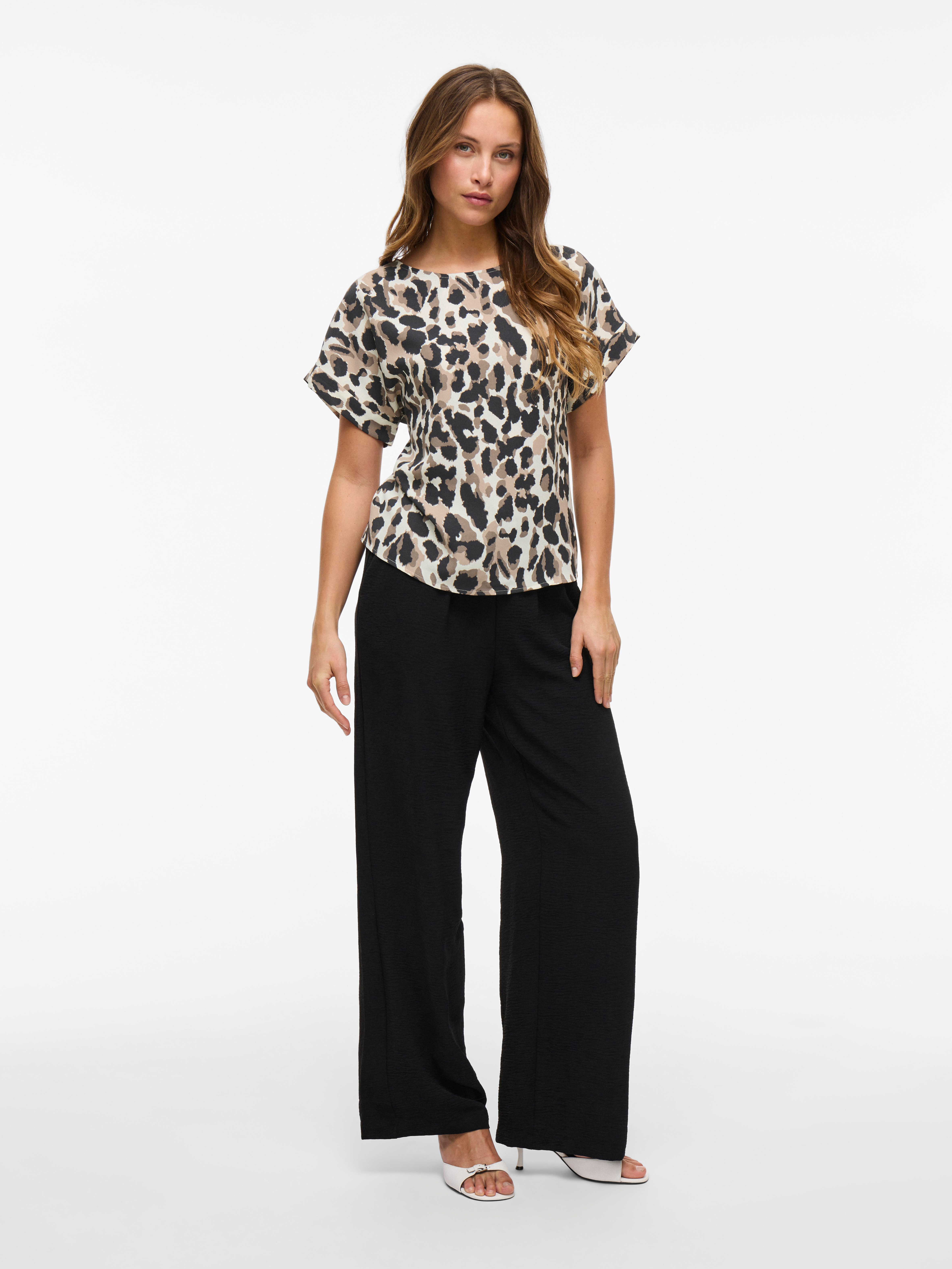 Vila Shirt met korte mouwen VIJOSA S/S TOP - NOOS