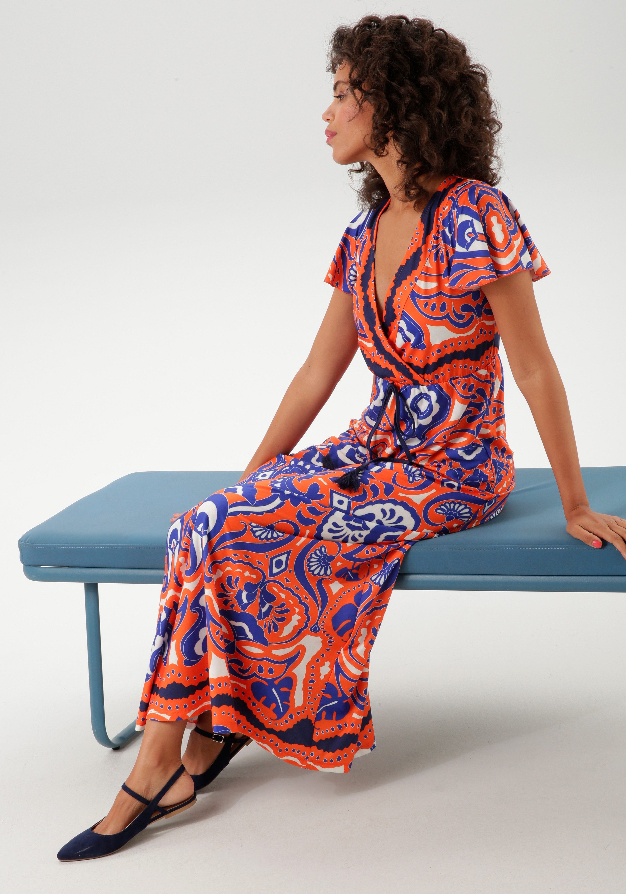 Aniston CASUAL Maxi-jurk met extravagante, grootschalige print - nieuwe collectie