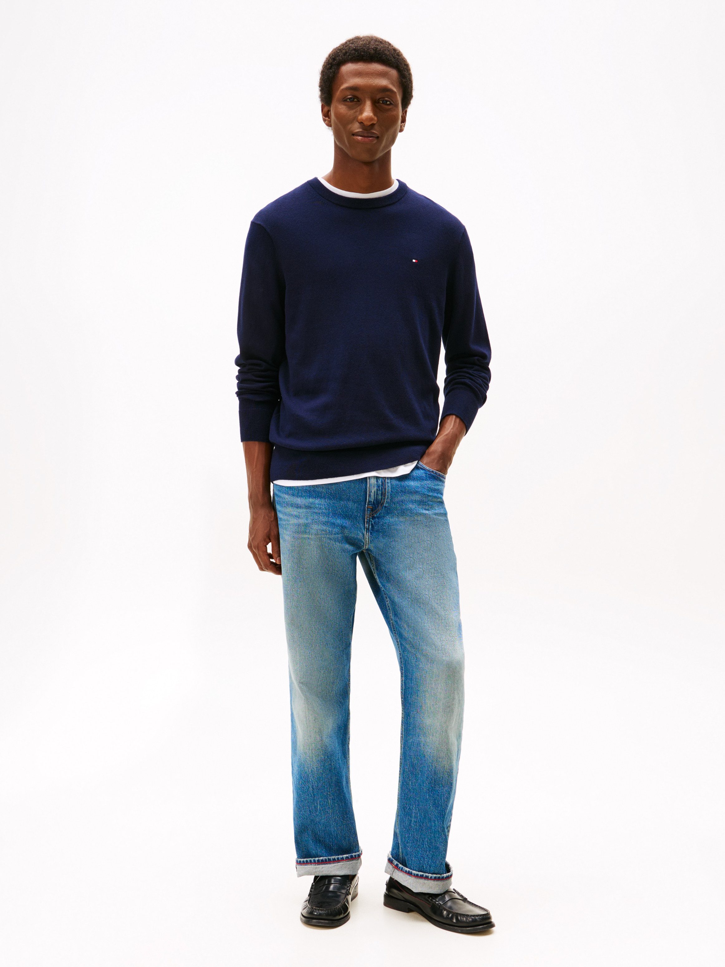 Tommy Hilfiger Trui met ronde hals PIMA ORG CTN CASHMERE CREW NECK