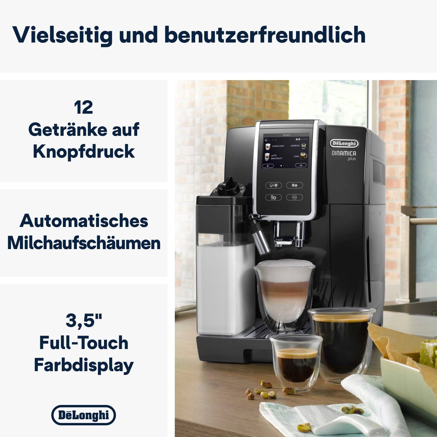 De'Longhi Volautomatisch koffiezetapparaat Dinamica Plus ECAM 370.70.B