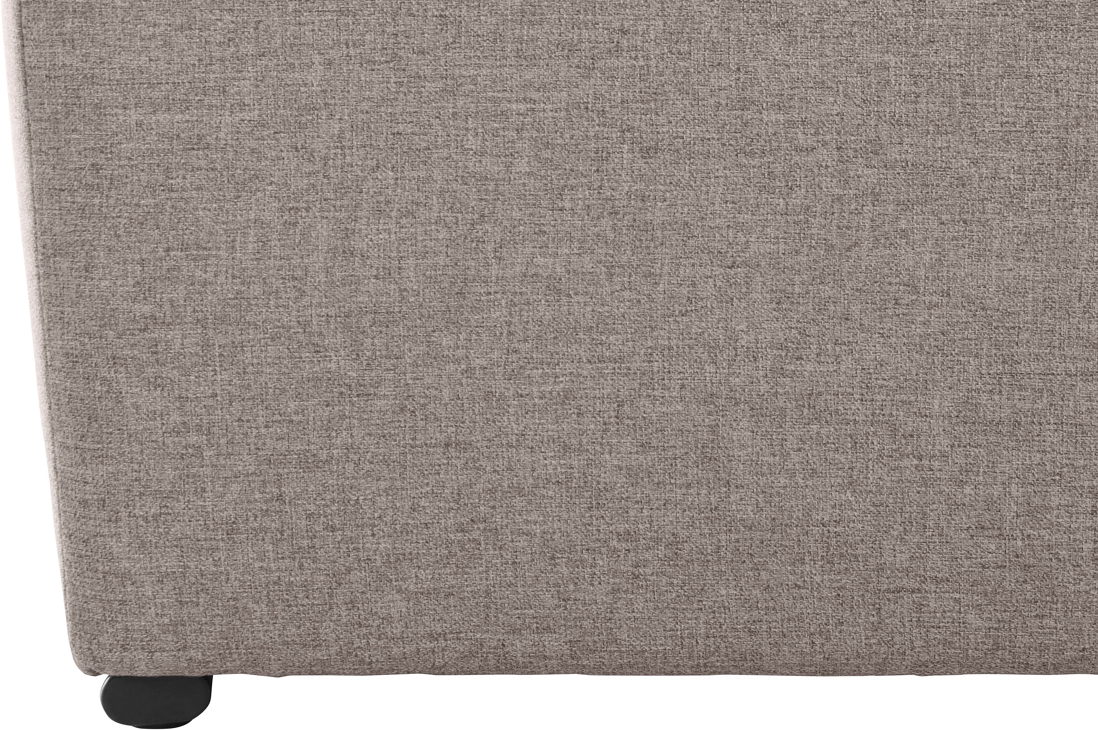 DOMO collection Hoekbank Lagoa, moderne zittingstikking, comfortabel en comfortabel, L-Vorm naar keuze met slaapfunctie, vrij plaatsbaar, grote veelvoud aan kleuren