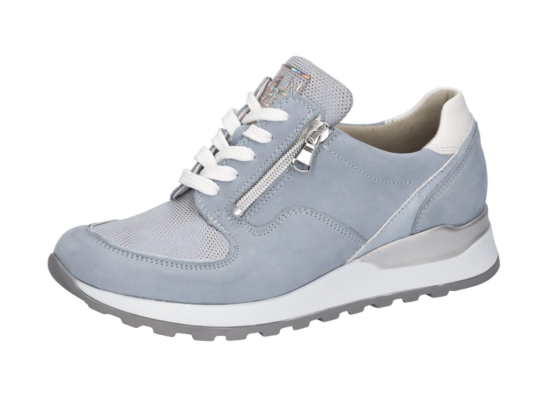Waldläufer Sneakers met sleehak Hiroko , veterschoenen, vrijetijdsschoen, lage schoen, contrasterende afwerking, breedte h