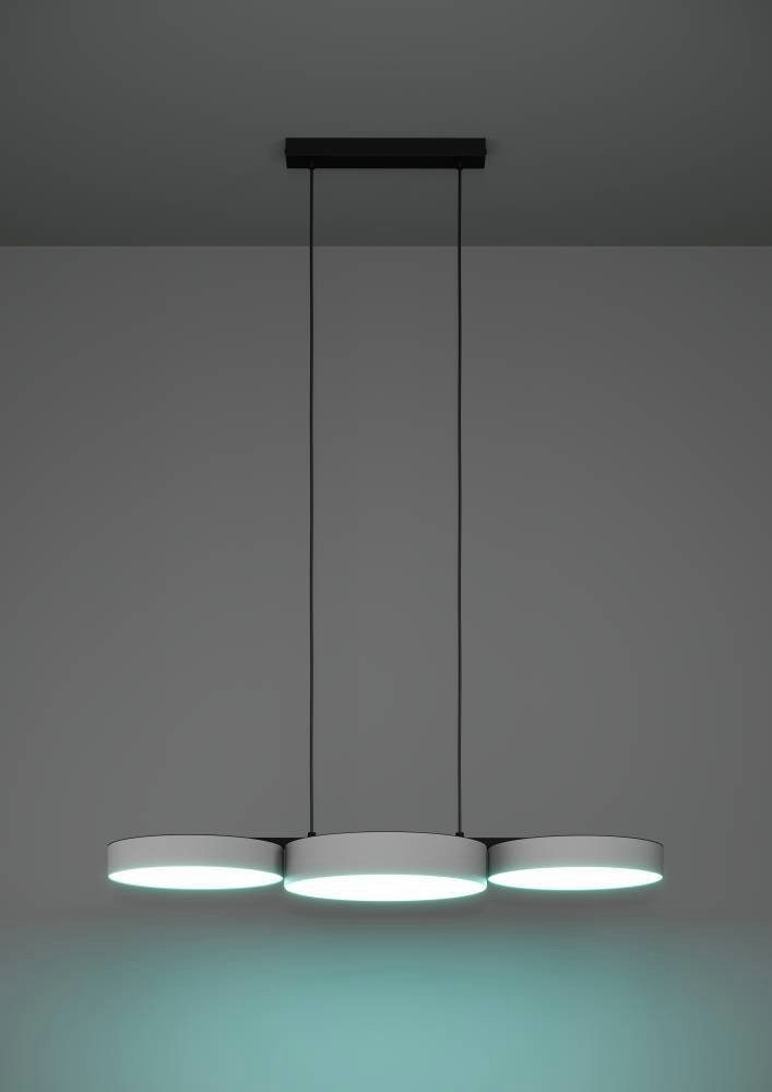 EGLO Hanglamp BARBANO-Z hanglamp, grijs wit, ZigBee 3.0, disco-modus, timer (1 stuk)