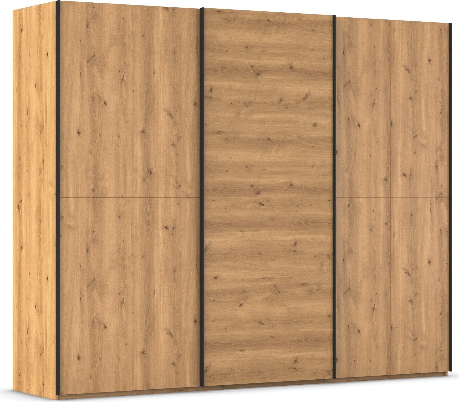 rauch Schuifdeurkast Kledingkast kast garderobe slaapkamerkast SCALE-WOOD verticaal verdeelde deuren in robuust massief eikenhout made in germany