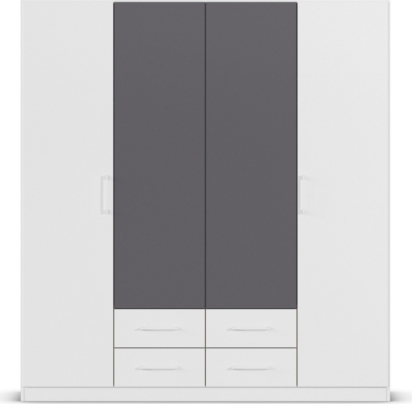 rauch Draaideurkast Kledingkast garderobe KREFELD optioneel met spiegel met 3 greepvarianten, incl. praktische lades made in germany